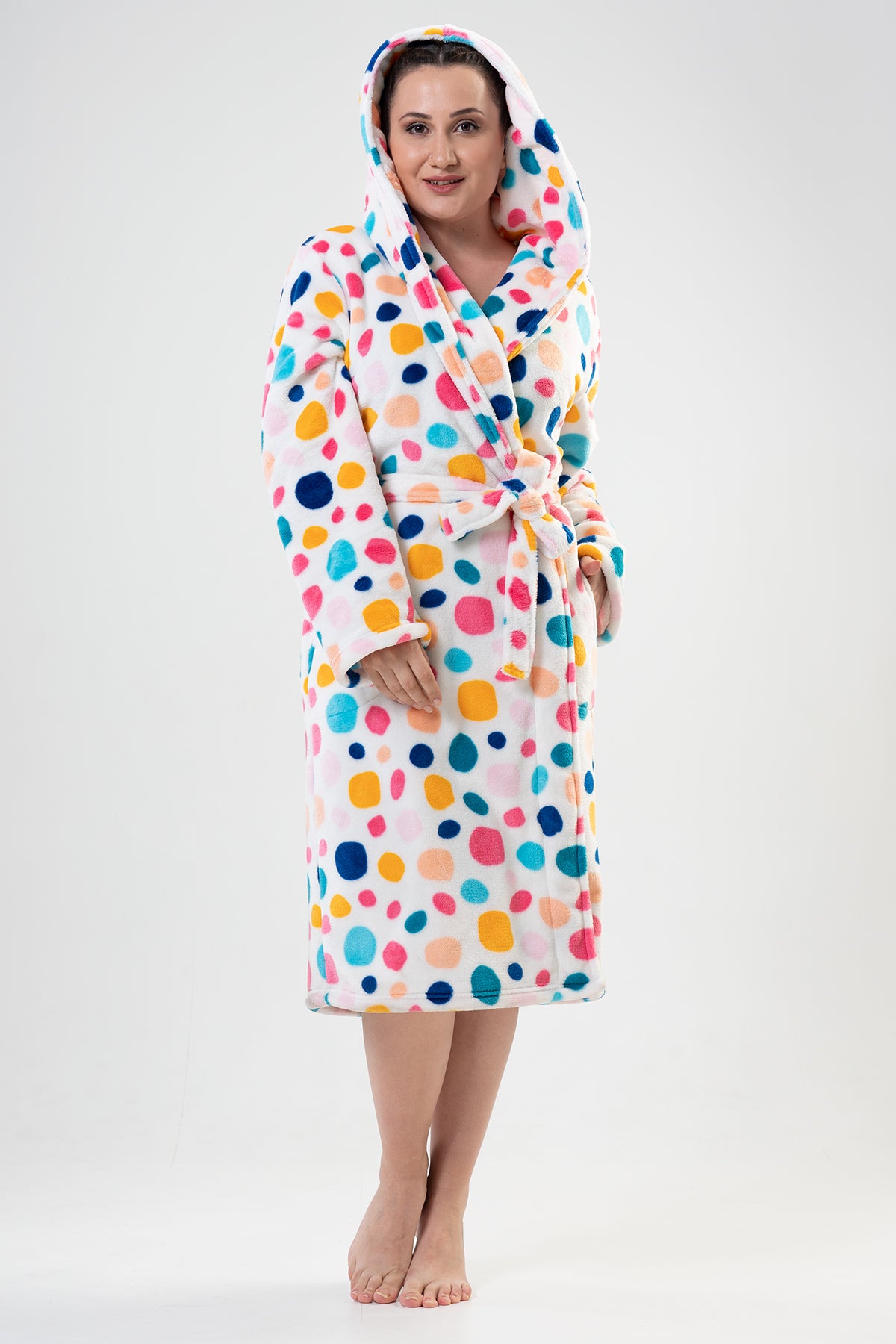 Woman Big Size Colorly Dressing Gown