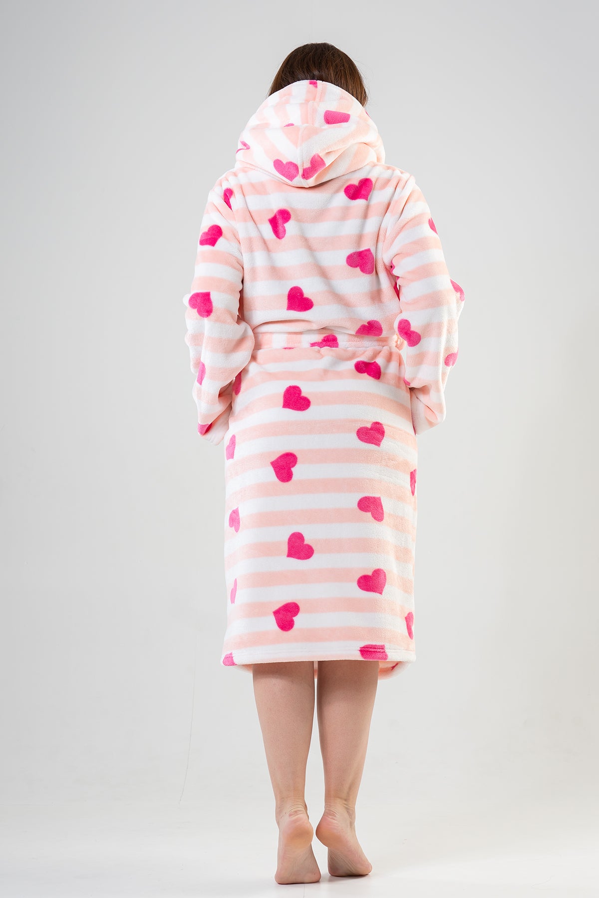 Woman Big Size Softy Heart Dressing Gown