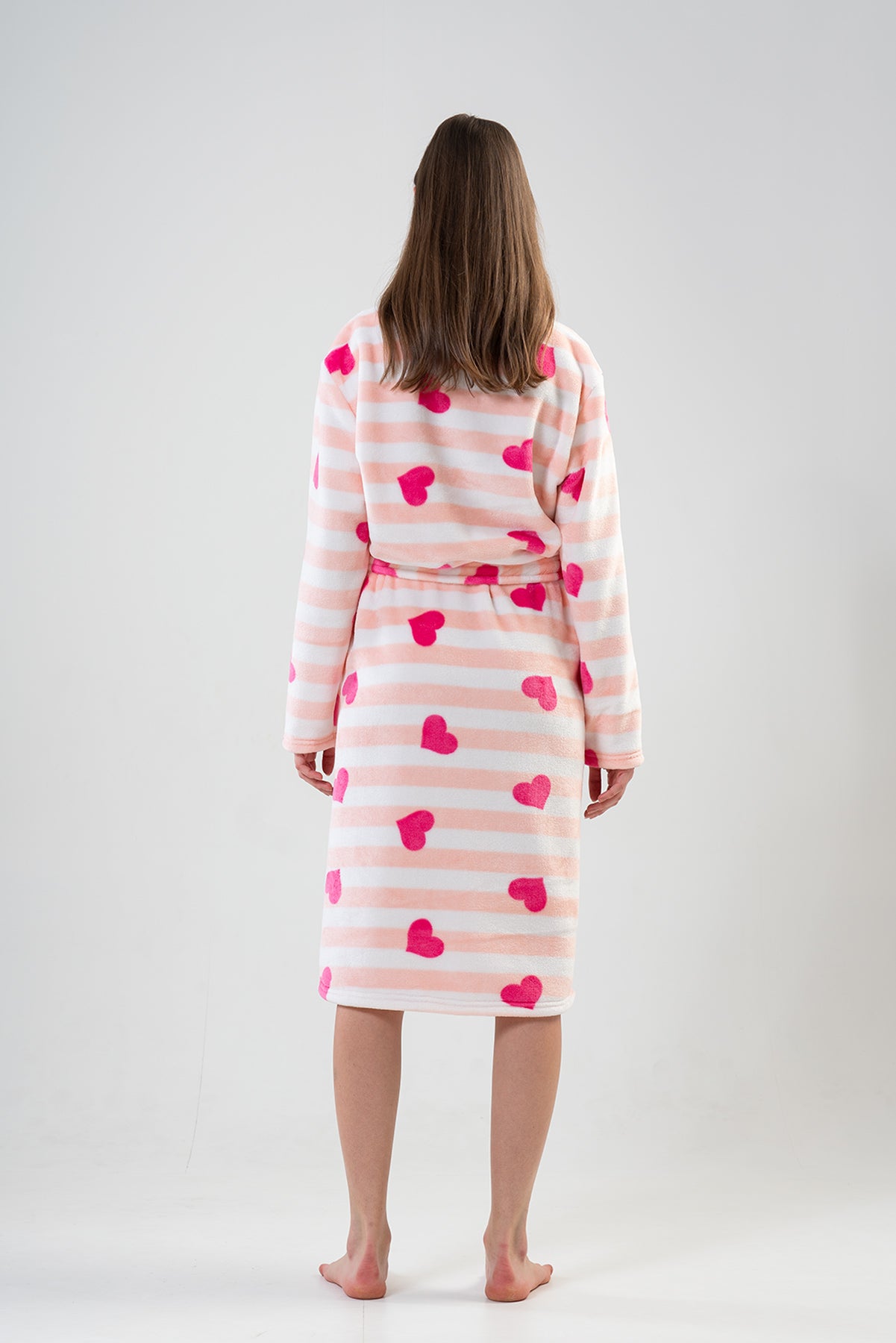 Woman Fuchsia Long Dressing Gown