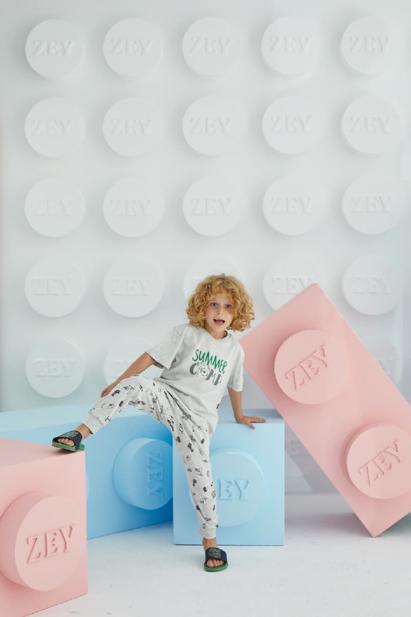 8622 Erkek Çocuk Baskılı Pijama Takım