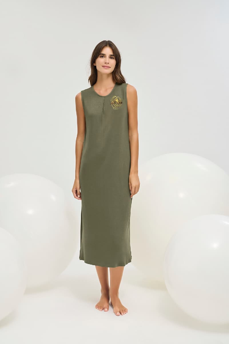 16464 Kadın Baskılı Elbise