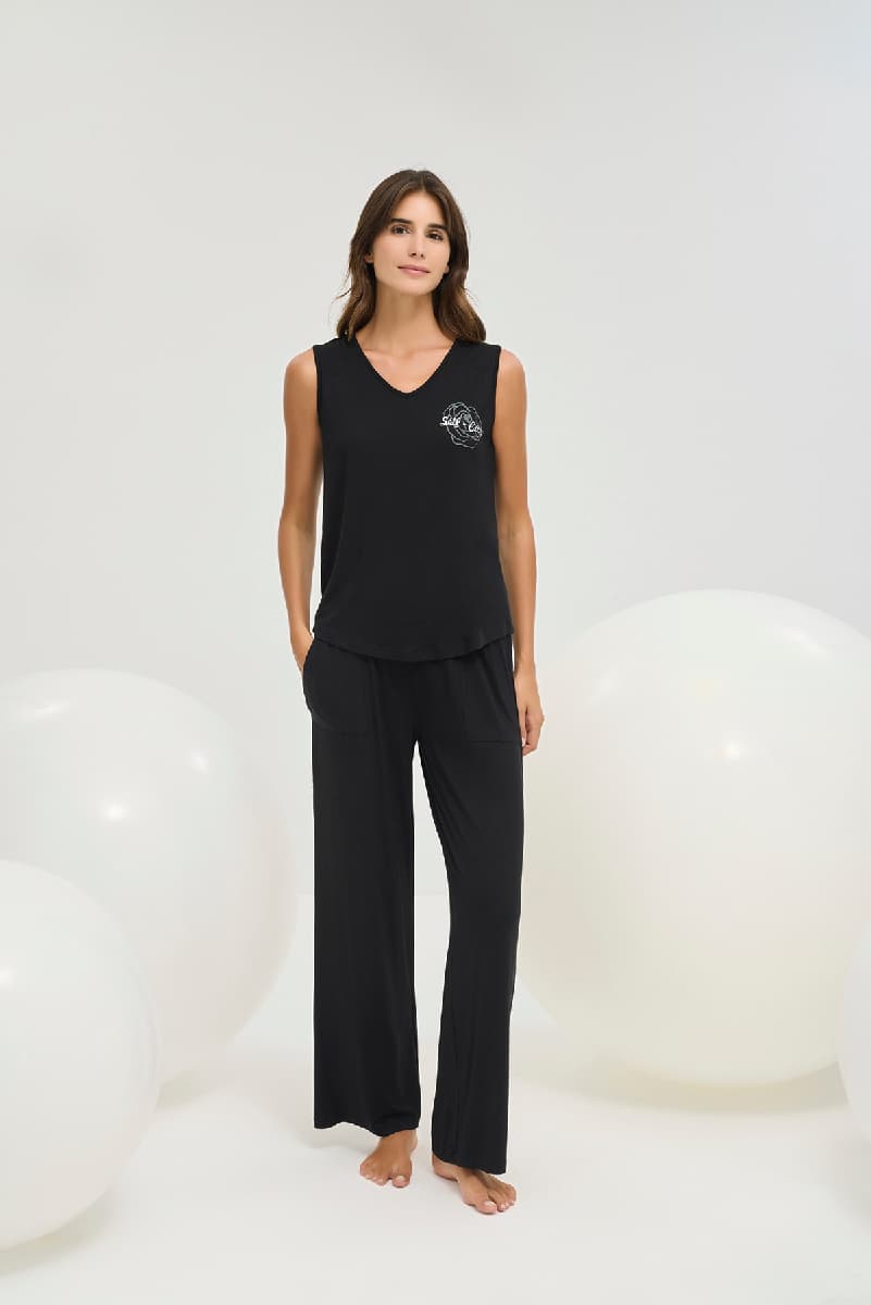 16468 Kadın Baskılı Pijama Takım