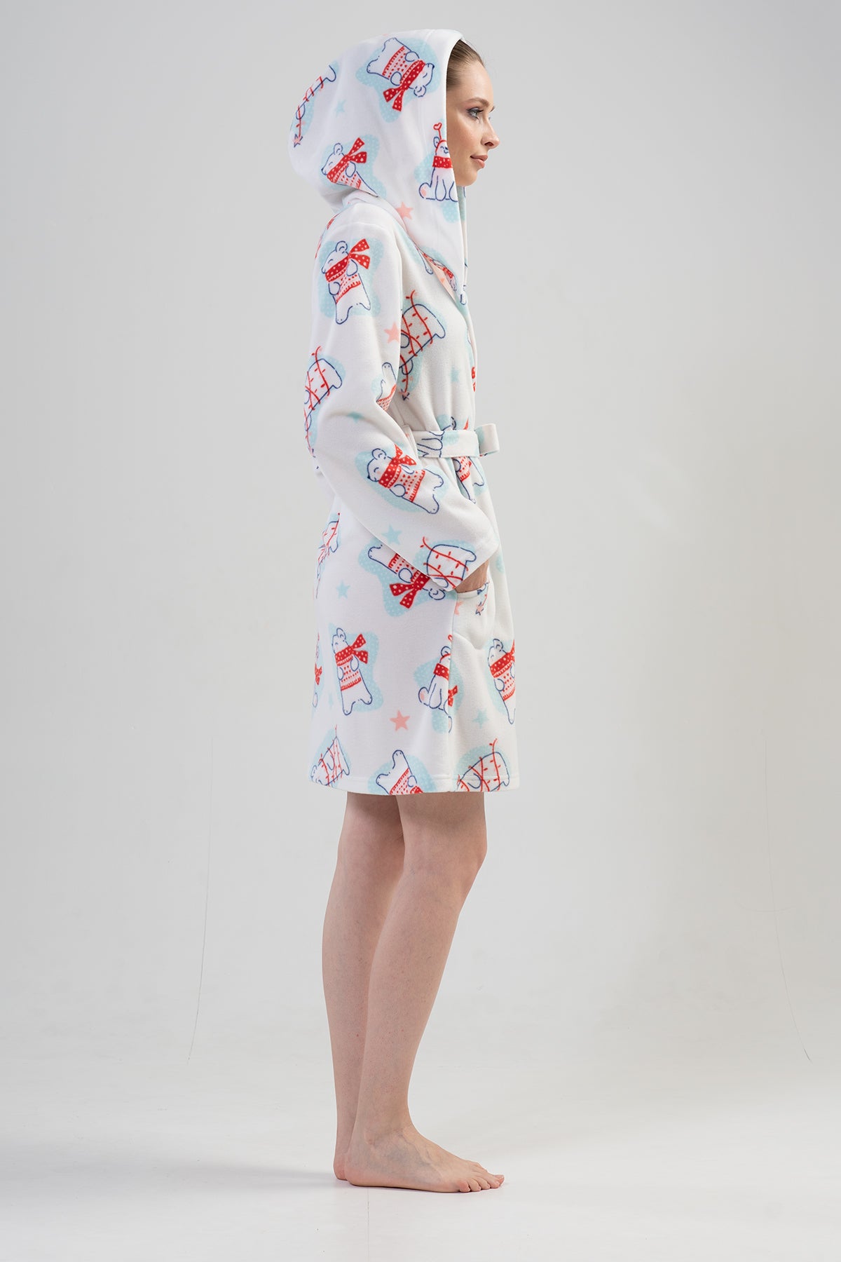 Woman Fleece Winter Dressing Gown