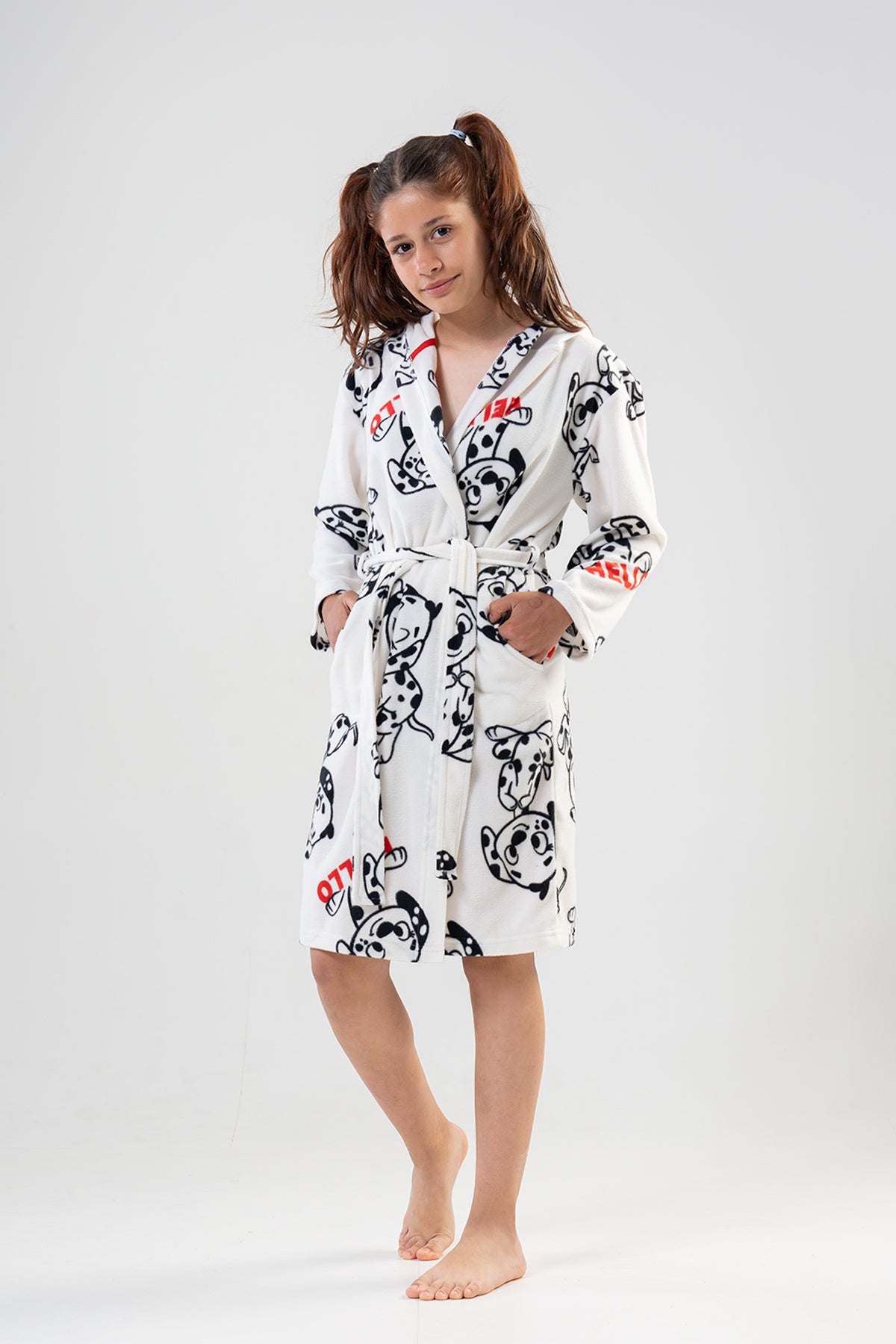 KIZ COCUK POLAR KAPSONLU CEPLI SABAHLIK