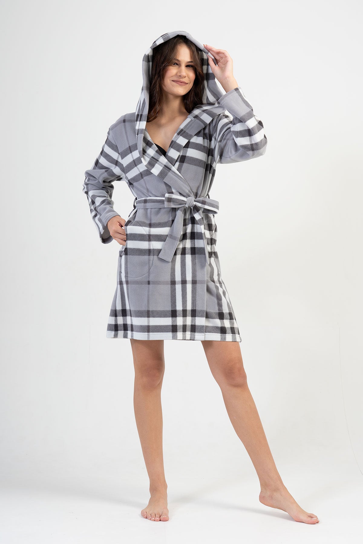 Woman Hoodie Dressing Gown