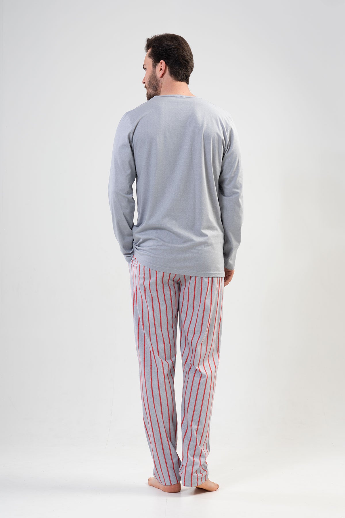 CEPLI ERKEK P.SUPREM O YAKA UZUN KOL PIJAMA TAKIM