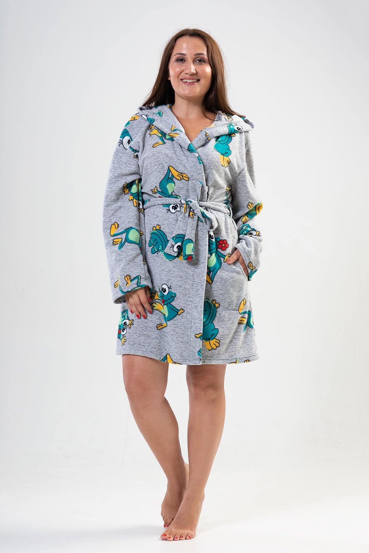 Woman Big Size Frogy Dressing Gown