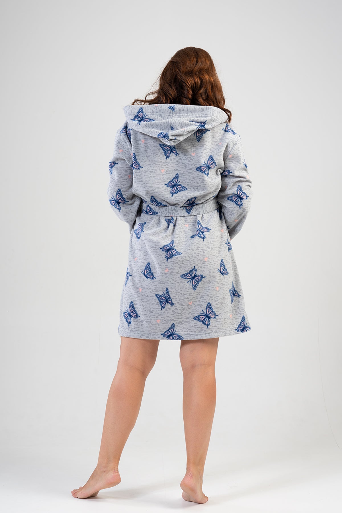 Woman Big Size Gray Dressing Gown