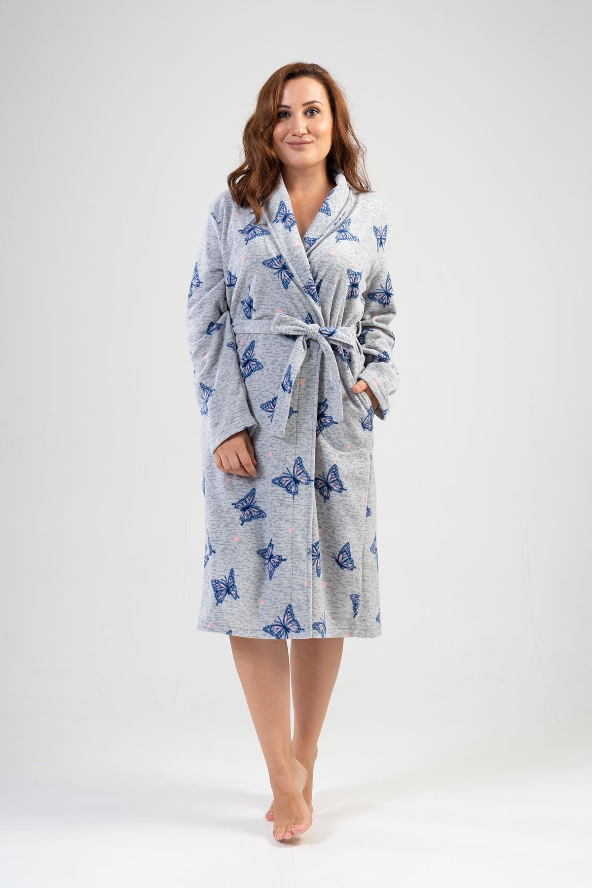 KADIN POLAR XXL SAL YAKA UZUN KOL UZUN CEPLI SABAHLIK