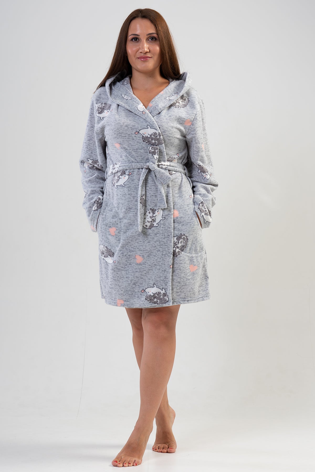 Woman Big Size Porky Fleece Dressing Gown