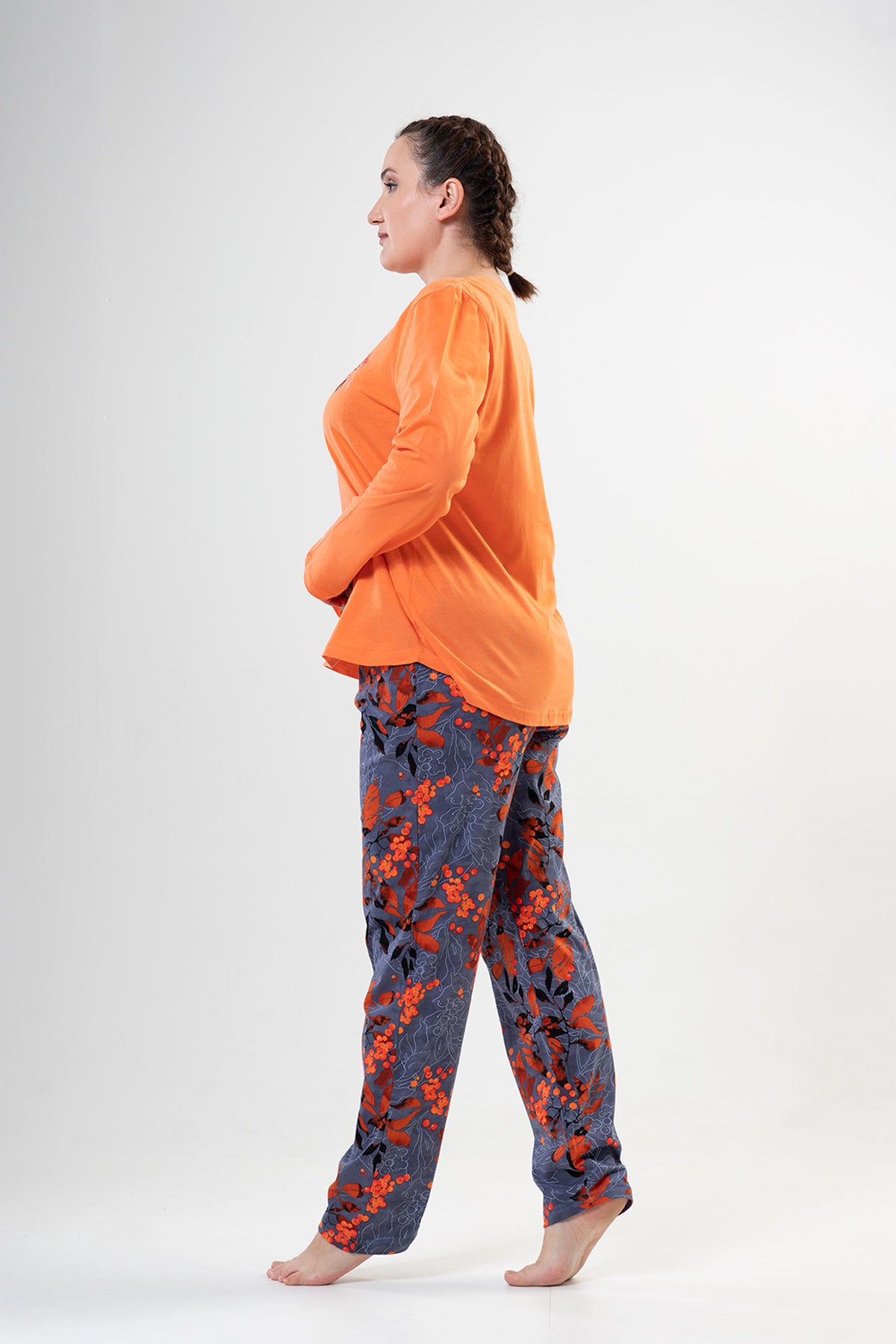 Woman Big Size Fluffy Pyjama Set