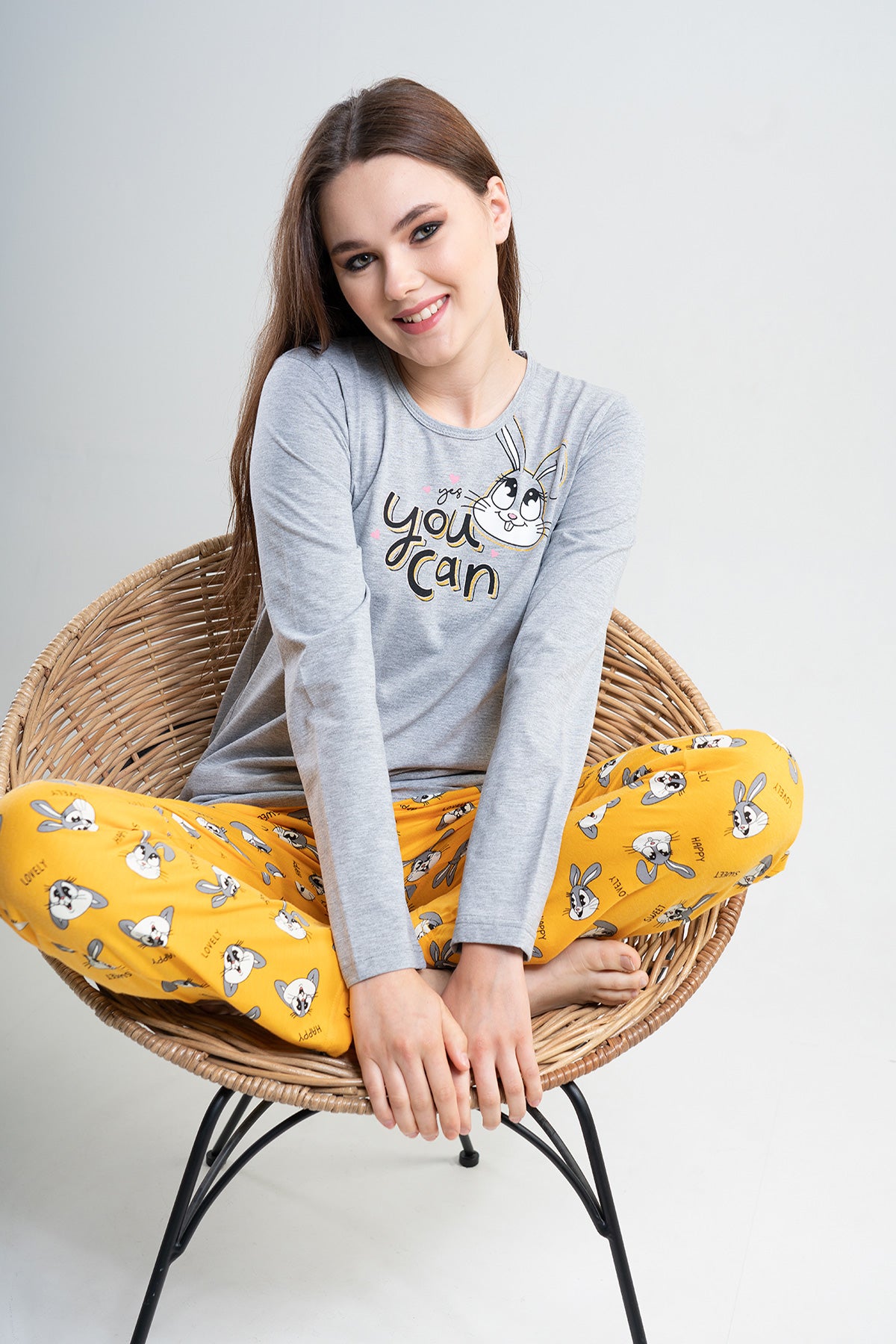 Woman Yellow Pyjama Set