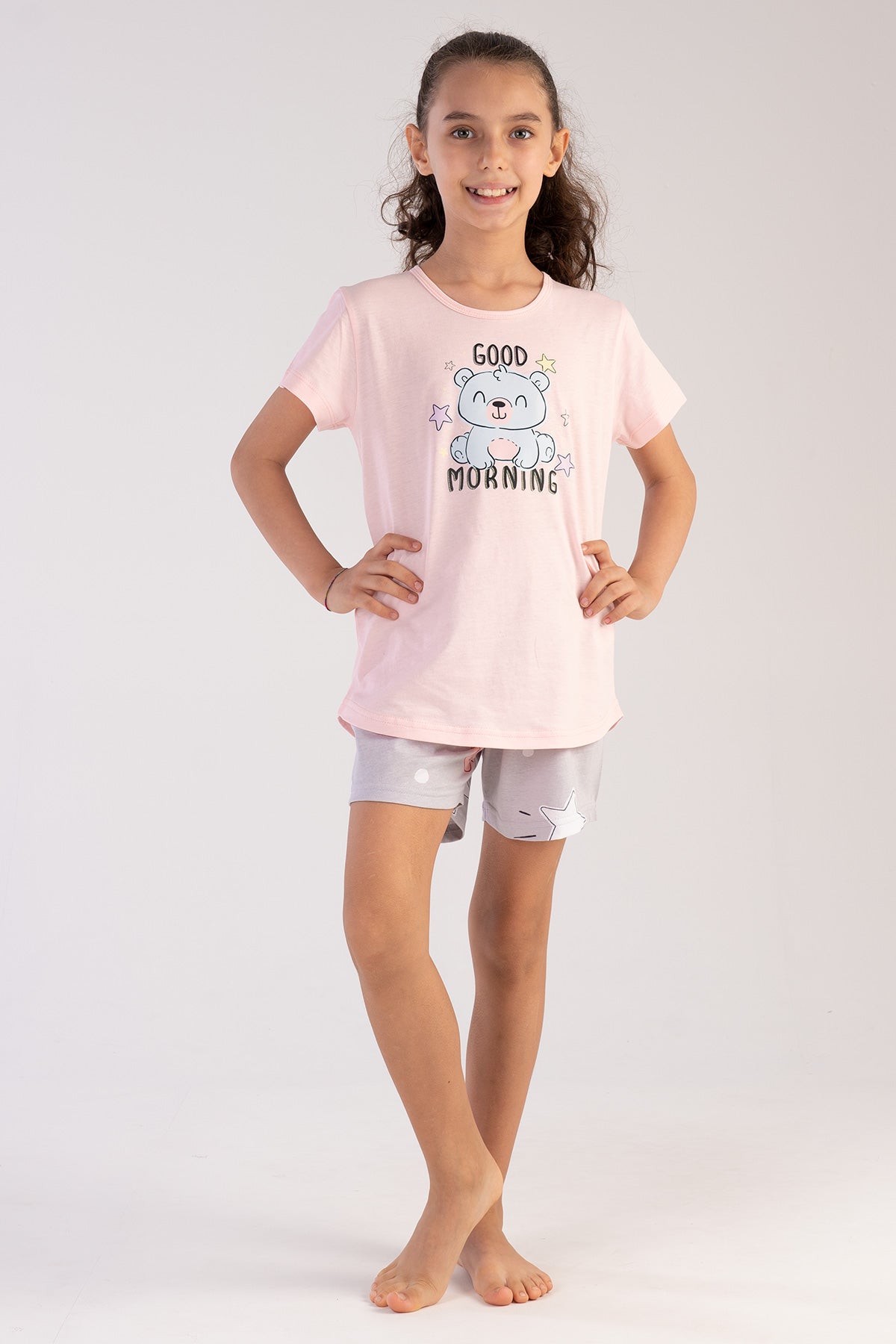 Kids' Girl Big Age Good Morning Short Set