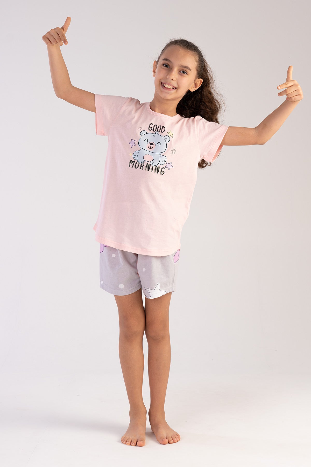 Kids' Girl Big Age Good Morning Short Set