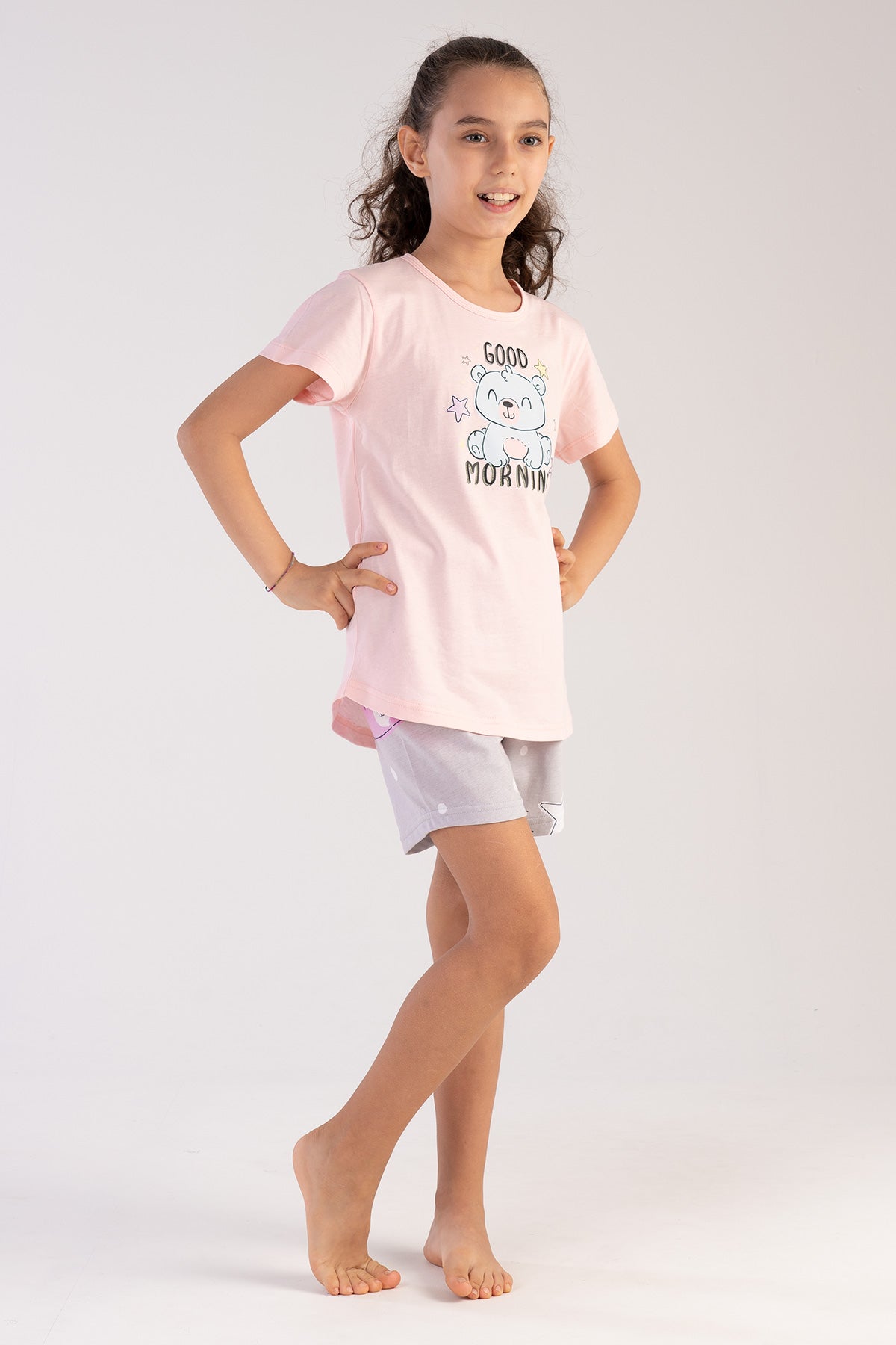 Kids' Girl Big Age Good Morning Short Set