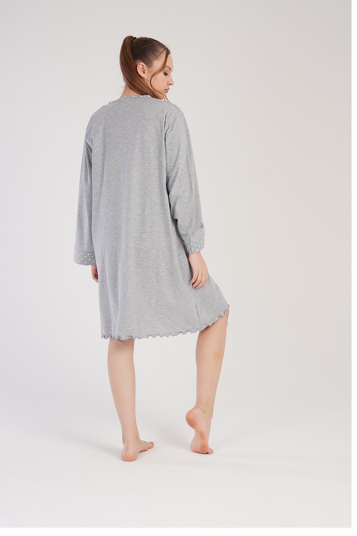Woman Supreme Polka Dot Detail Pregnant Dressing Gown