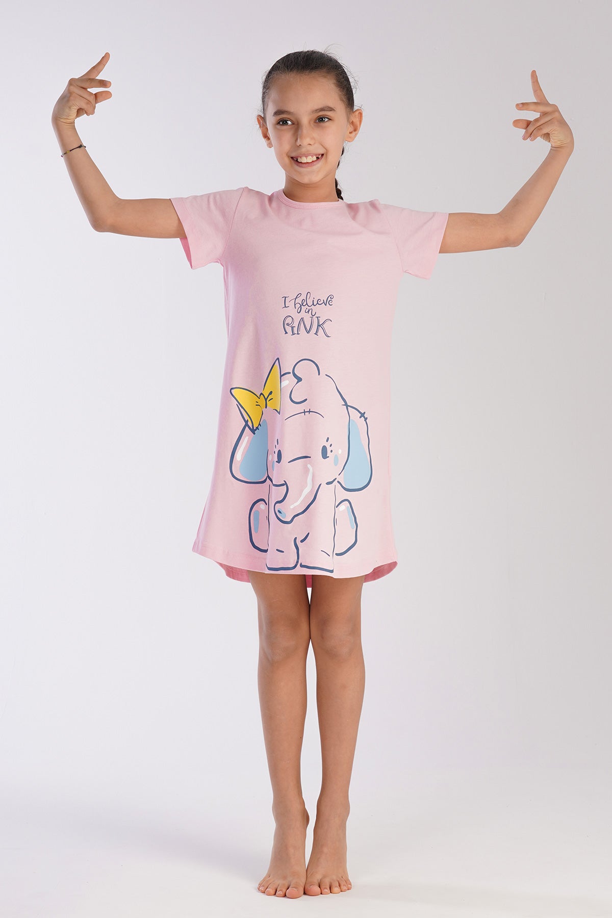 KIZ COCUK P.SUPREM O YAKA KISA KOL ETEGI OVAL TUNIK(11-12/15-16)