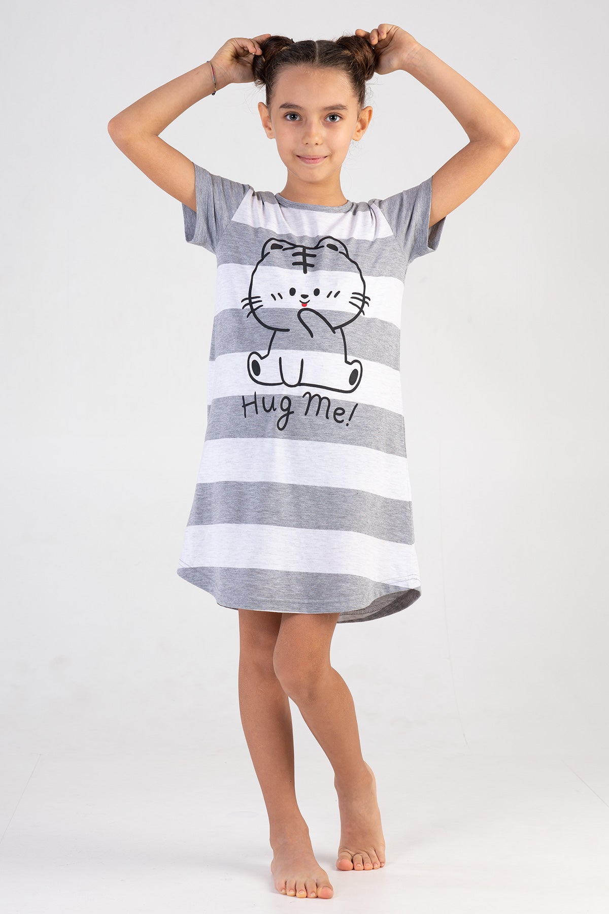 KIZ COCUK P.SUPREM O YAKA KISA KOL ETEGI OVAL TUNIK(3-4/9-10)