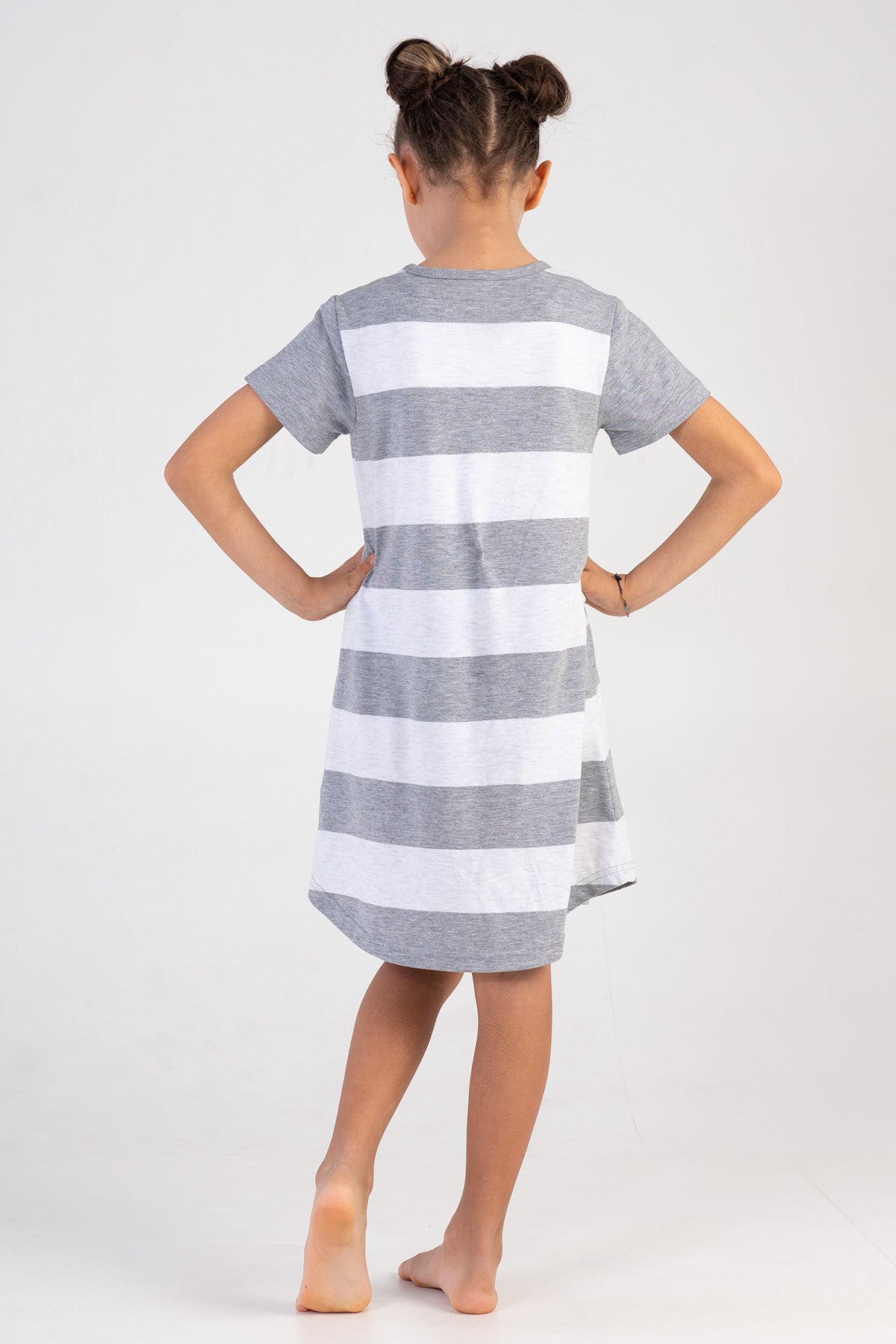 KIZ COCUK P.SUPREM O YAKA KISA KOL ETEGI OVAL TUNIK(3-4/9-10)