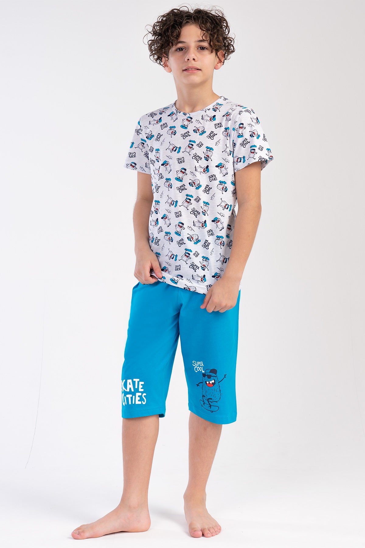Kids' Boy Big Age Super Cool Capri Set