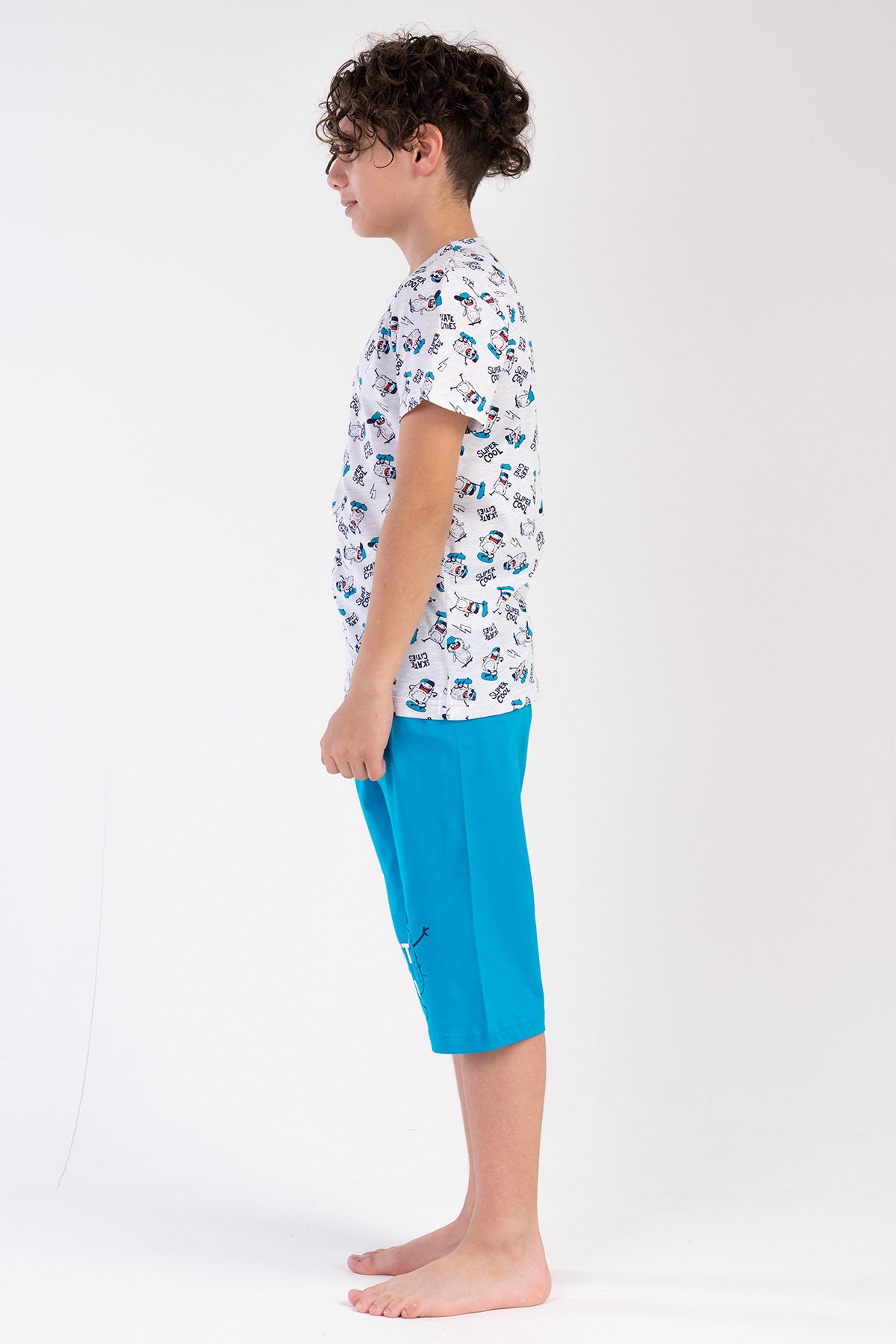 Kids' Boy Big Age Super Cool Capri Set