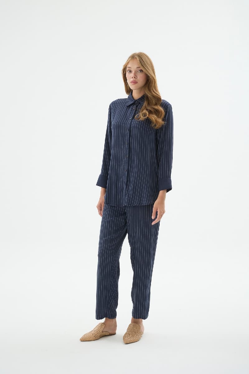 21407 KADIN DÜĞMELİ PANTOLON TAKIM