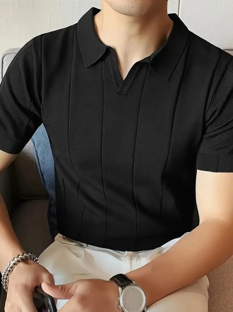 Erkek Kısa Kollu Polo Yakalı Triko Bluz, 34335