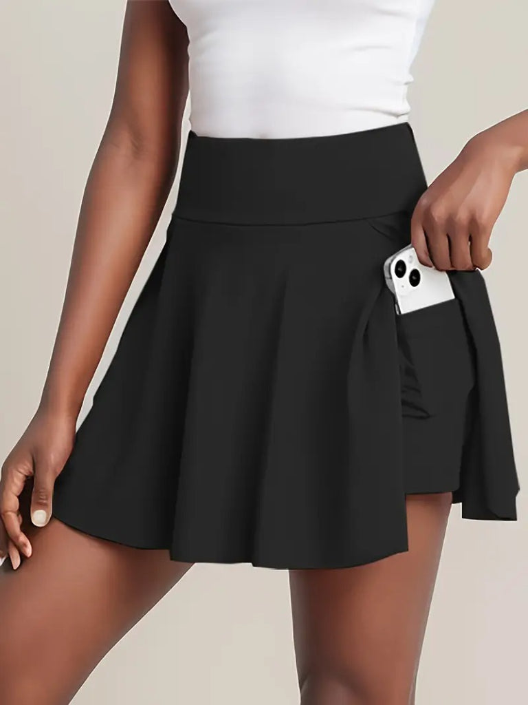 Kadın Yüksek Bel Cepli Sandy Short Etek, 35743