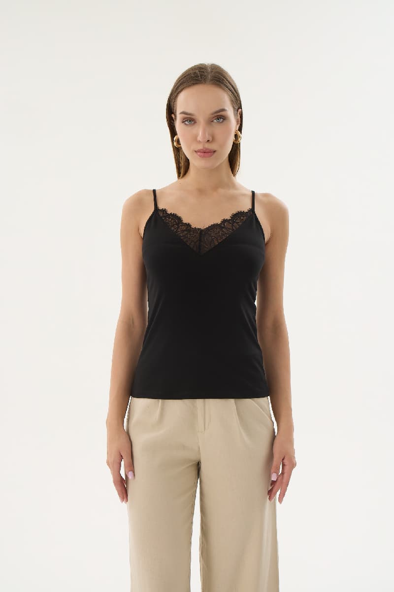 16271 MODAL BAYAN DANTELLİ İNCE ASKILI ATLET