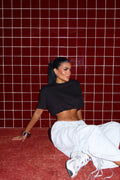 Siyah Basic Crop Top