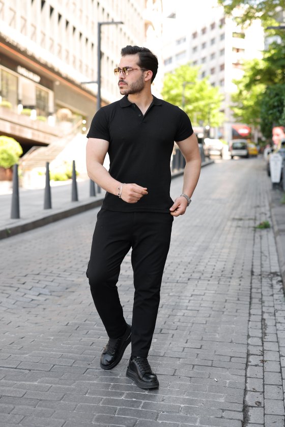 Erkek Kısa Kollu Yakalı Tişört