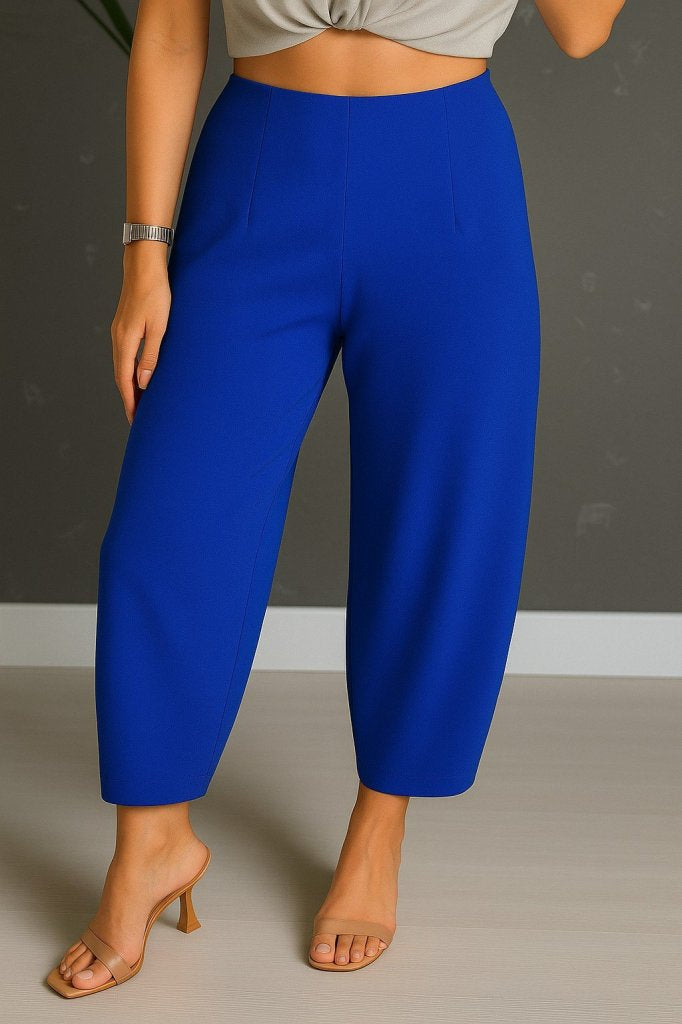 Women’s High-Waisted Crepe Trousers