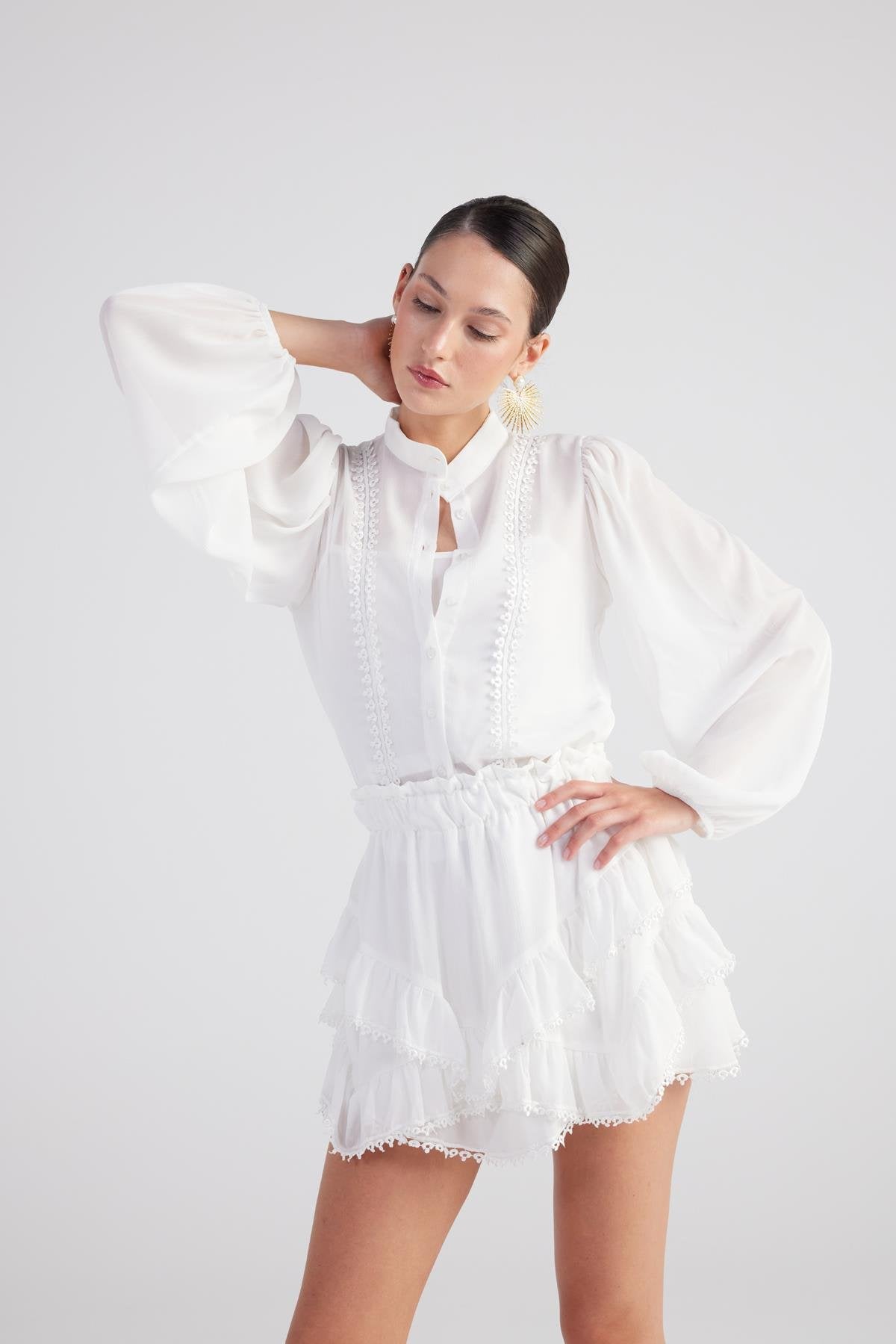 Pixie Gömlek Beyaz Beyaz L