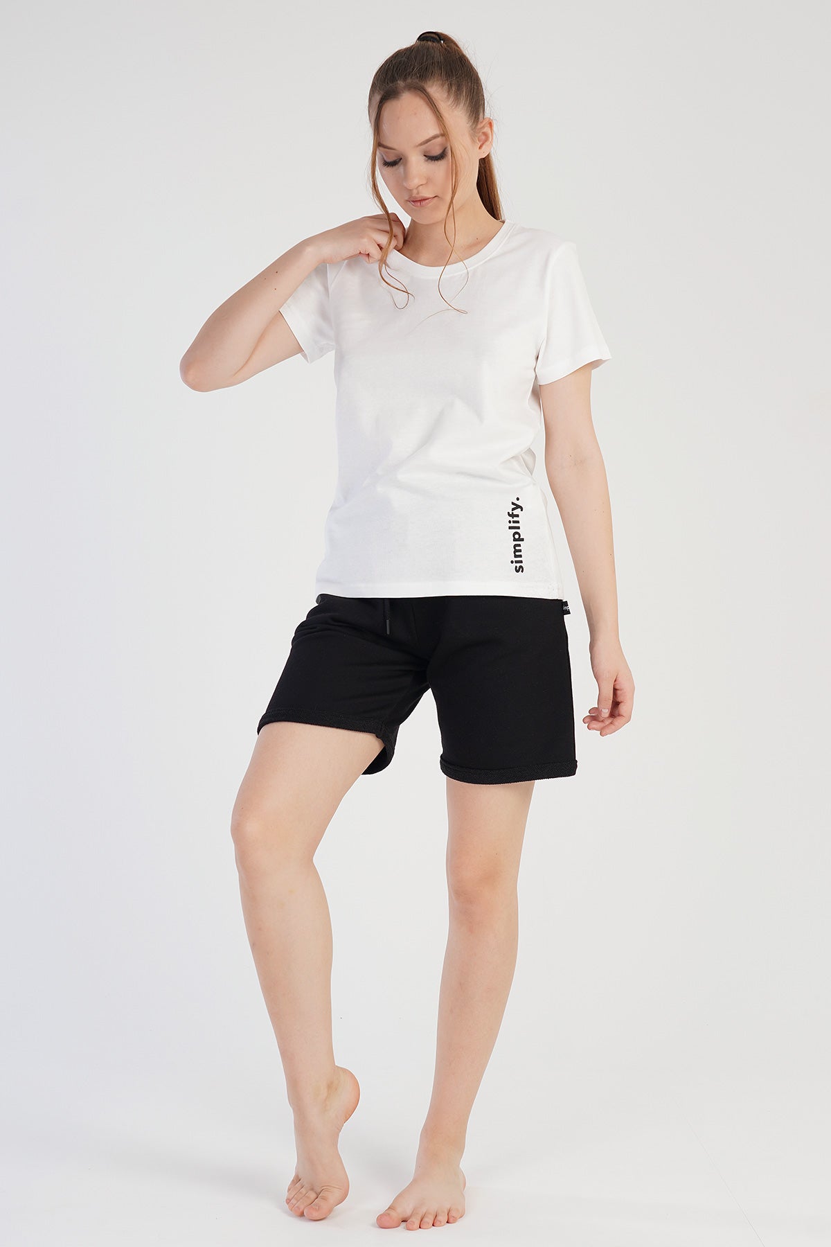 KADIN P.SUPREM/3IPLIK O YAKA KISA KOL DOUBLE PACA SORT TAKIM