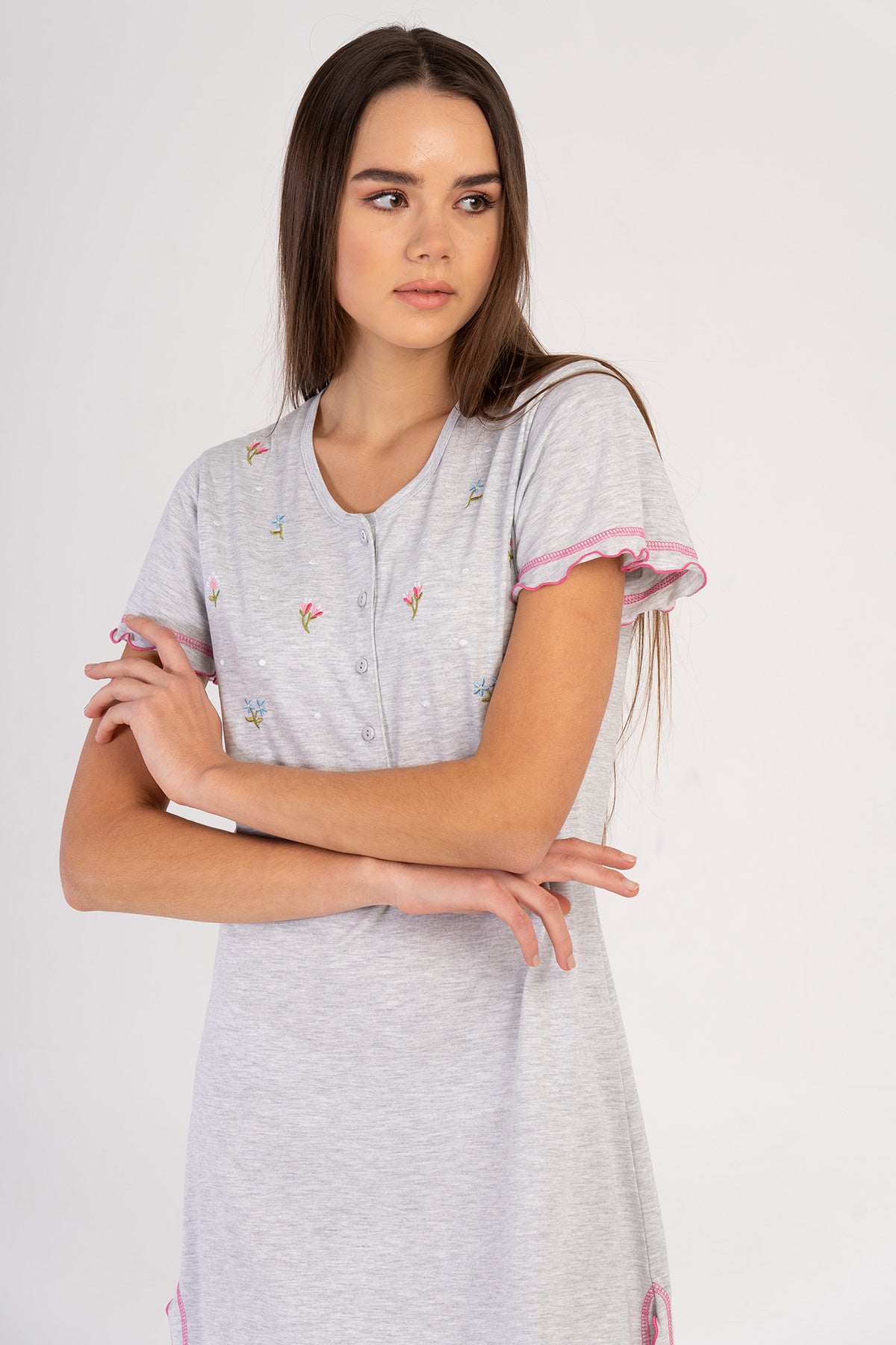 Woman Gray Melange Tunic