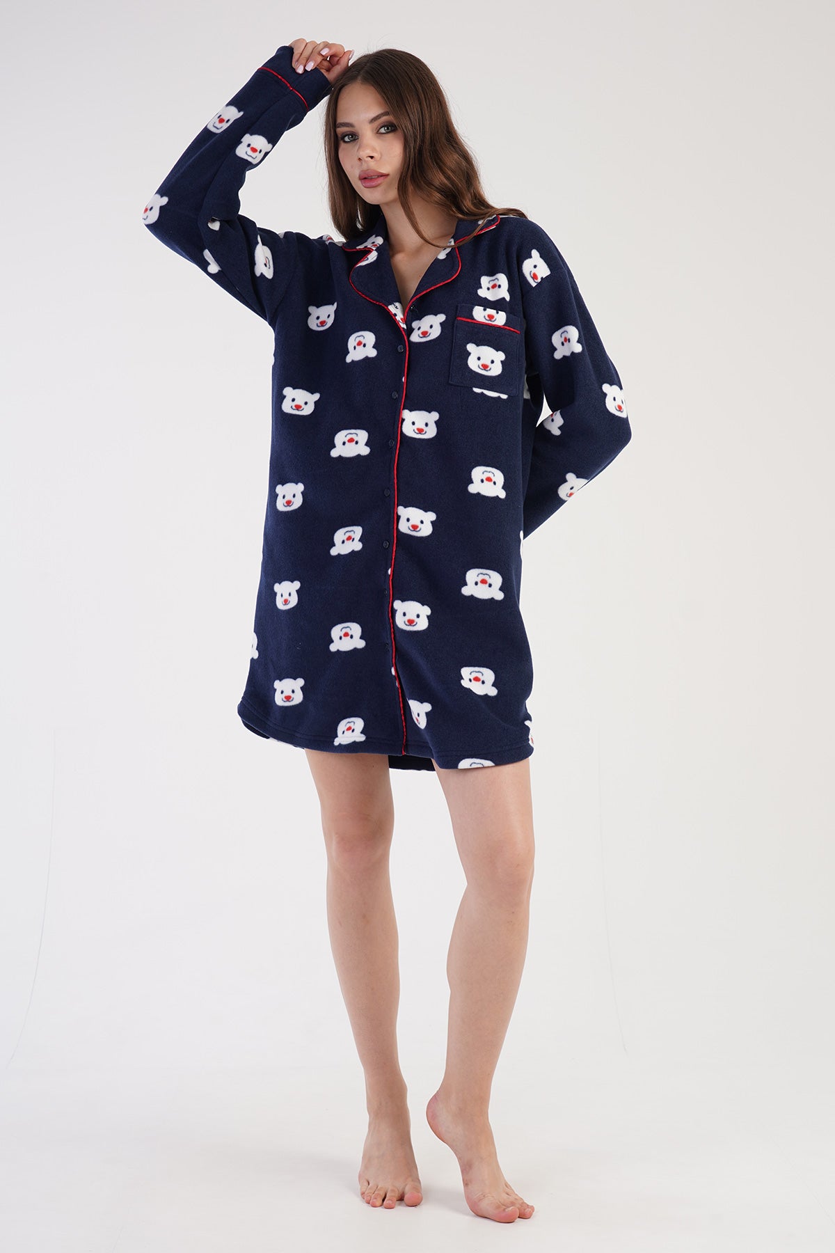 Woman Fleece Sweet Bear Tunic