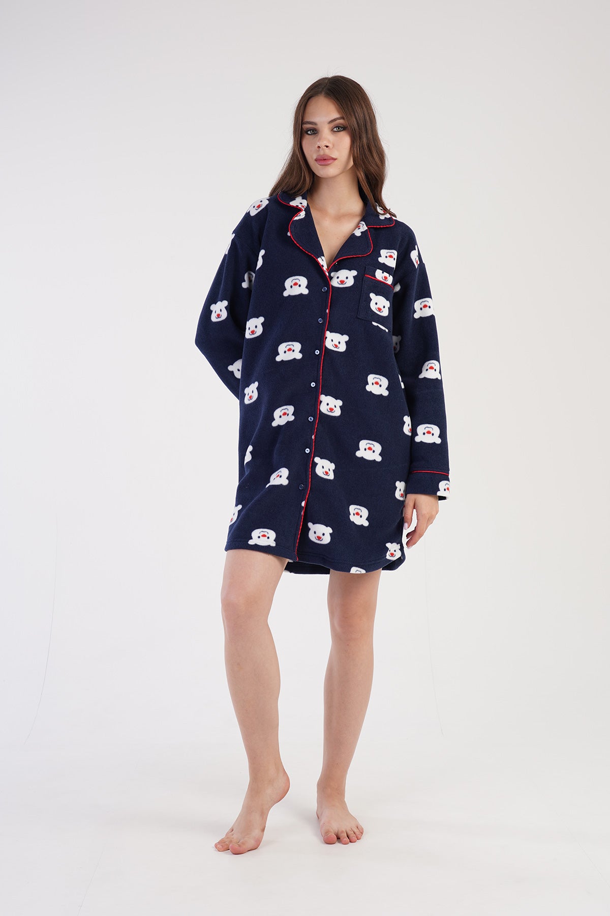 Woman Fleece Sweet Bear Tunic