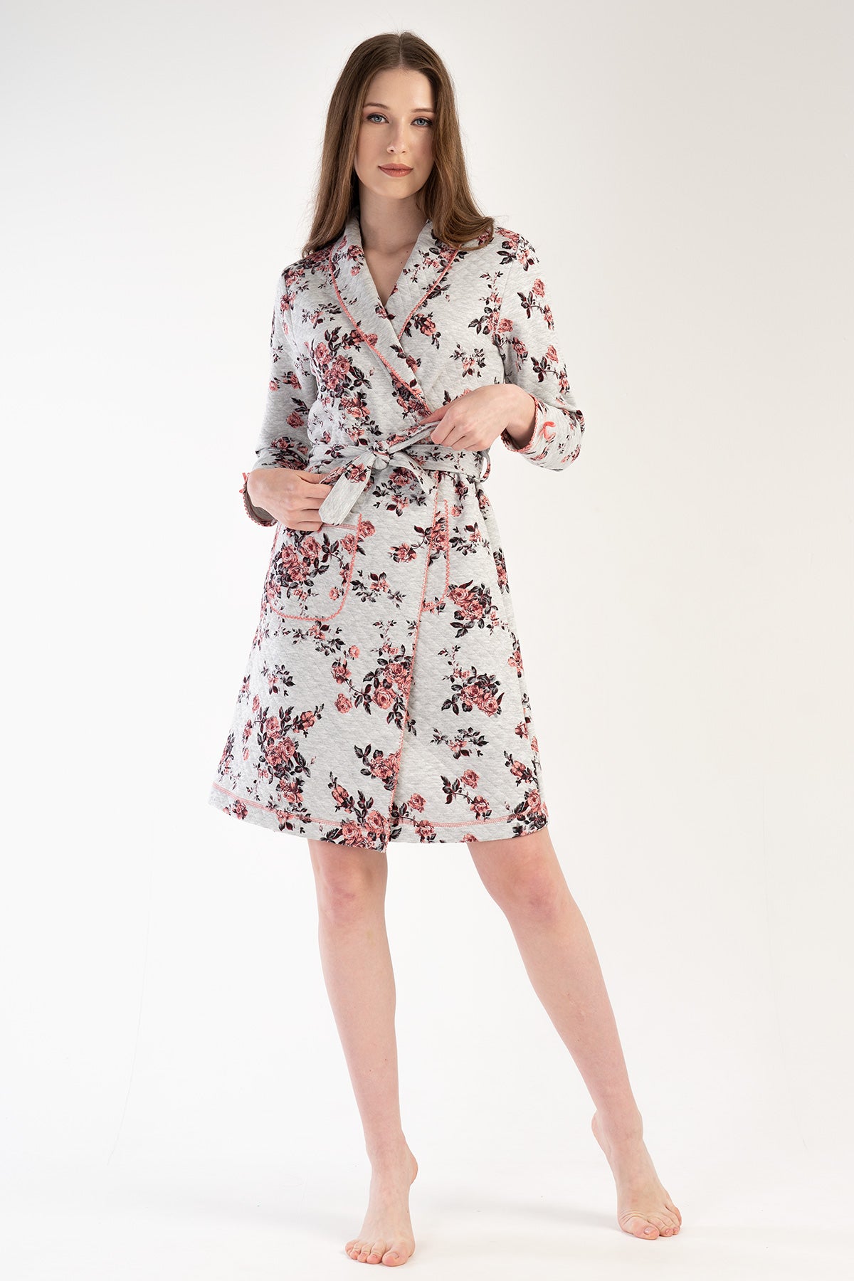 Woman Sare Quilting Dressing Gown