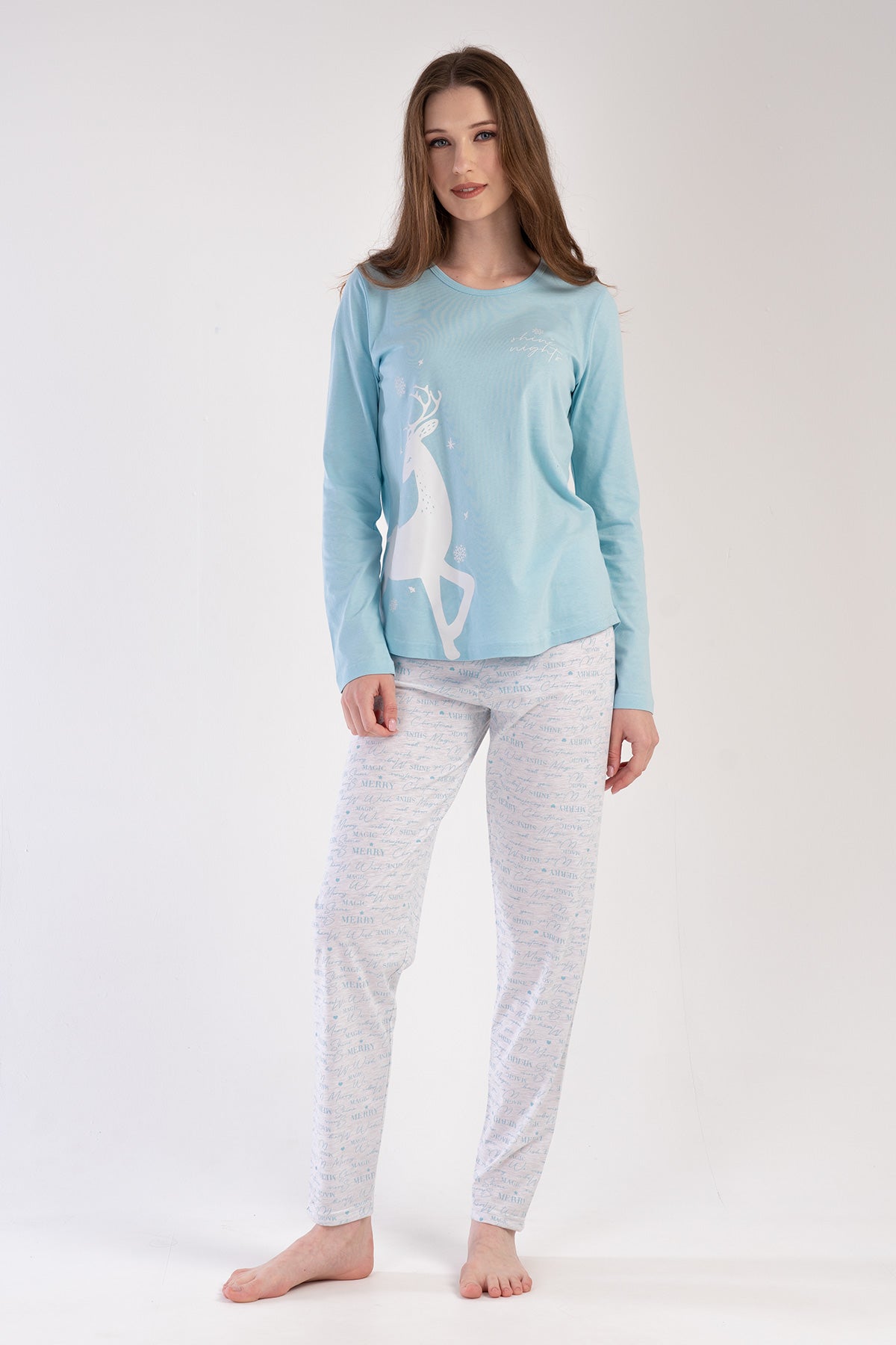 Woman Supreme Crystal Blue Pyjama Set