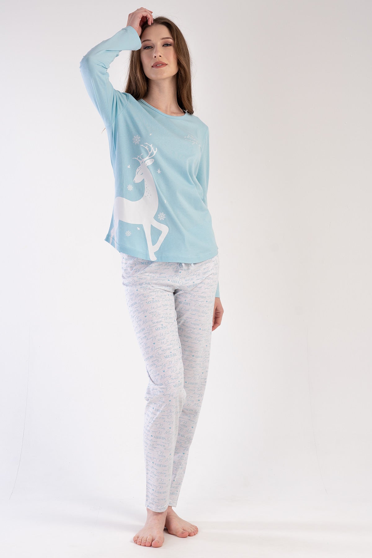 Woman Supreme Crystal Blue Pyjama Set