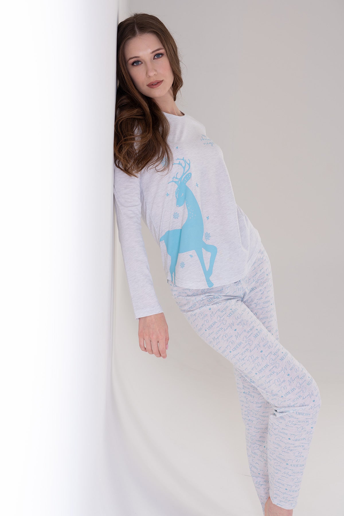 Woman Supreme Crystal Blue Pyjama Set