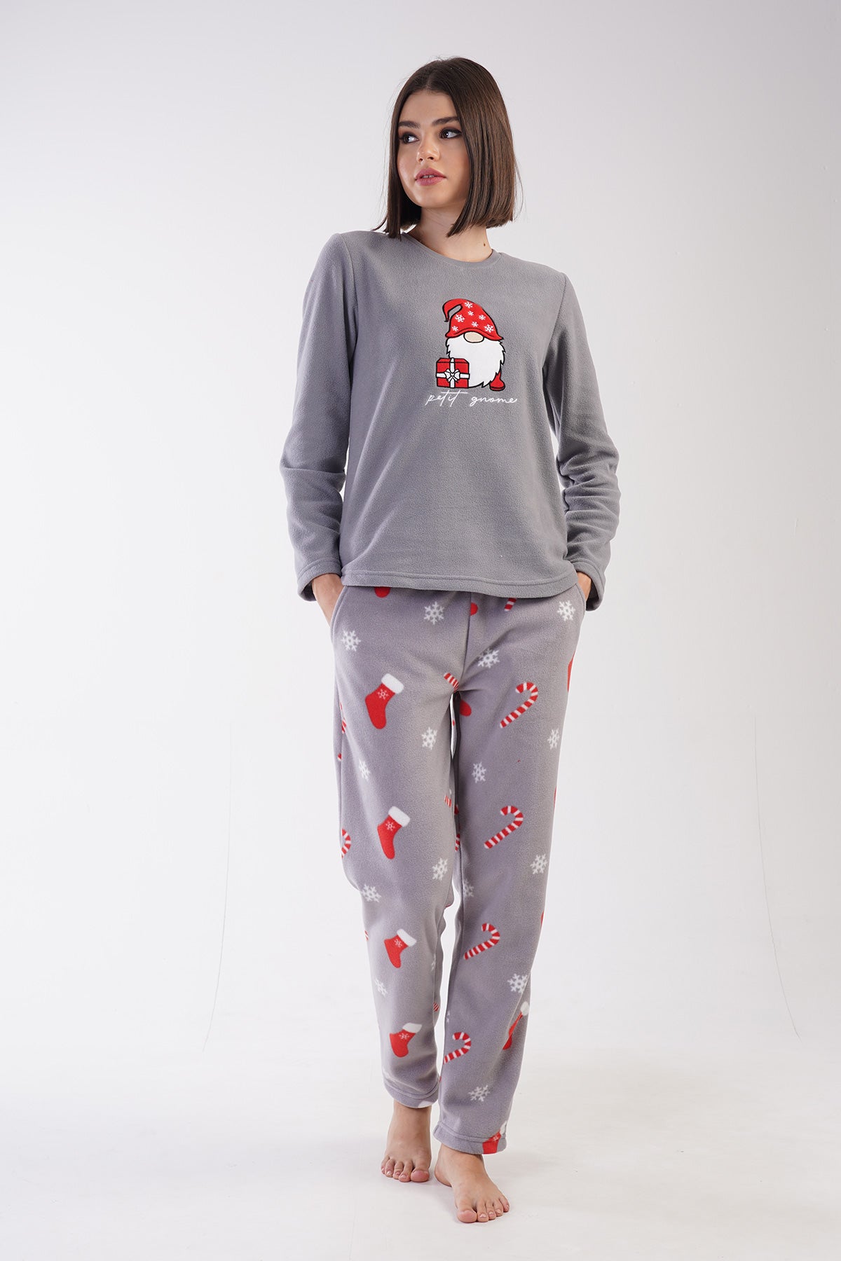 Woman Christ Fleece Christmas Pyjama Set