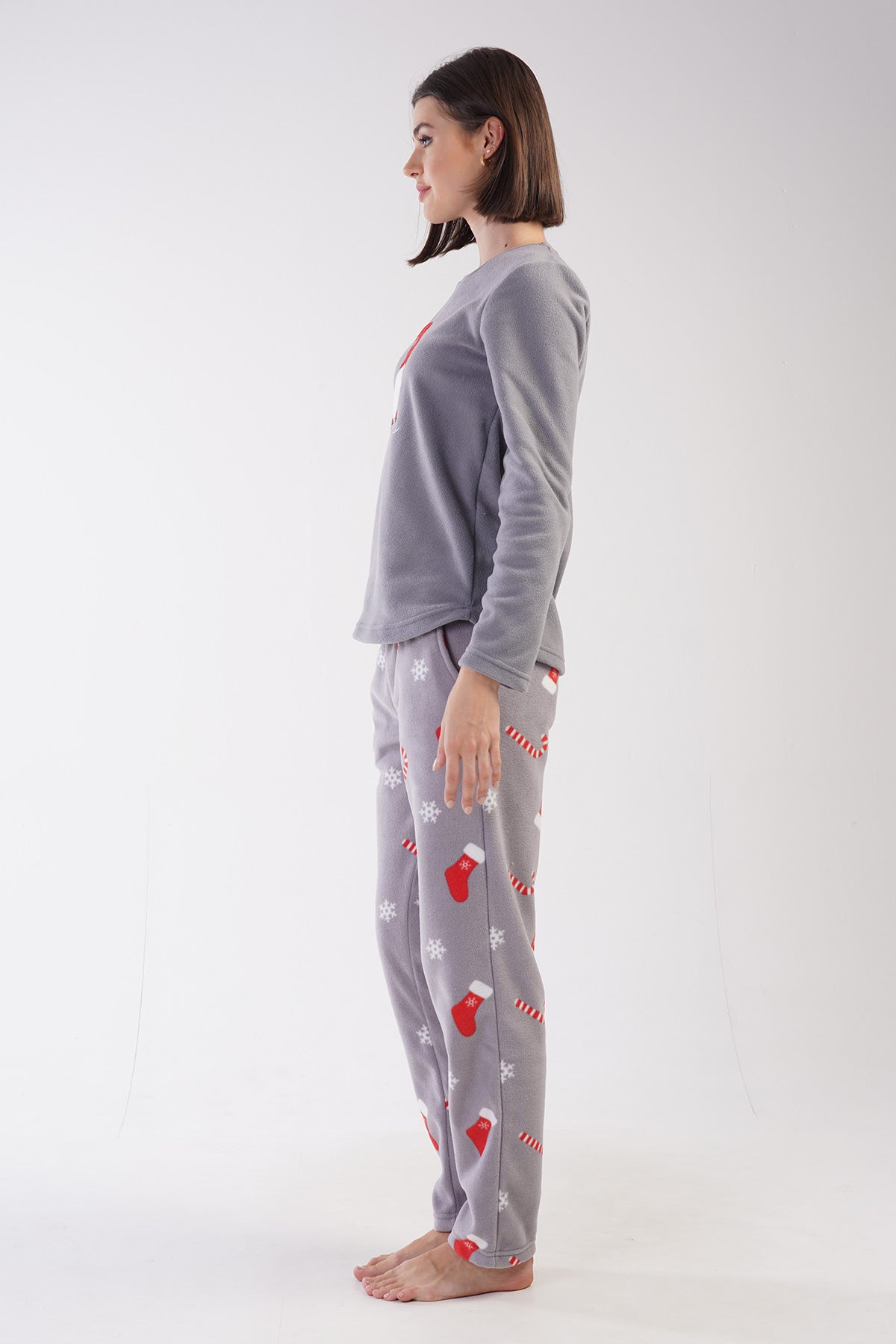 Woman Christ Fleece Christmas Pyjama Set
