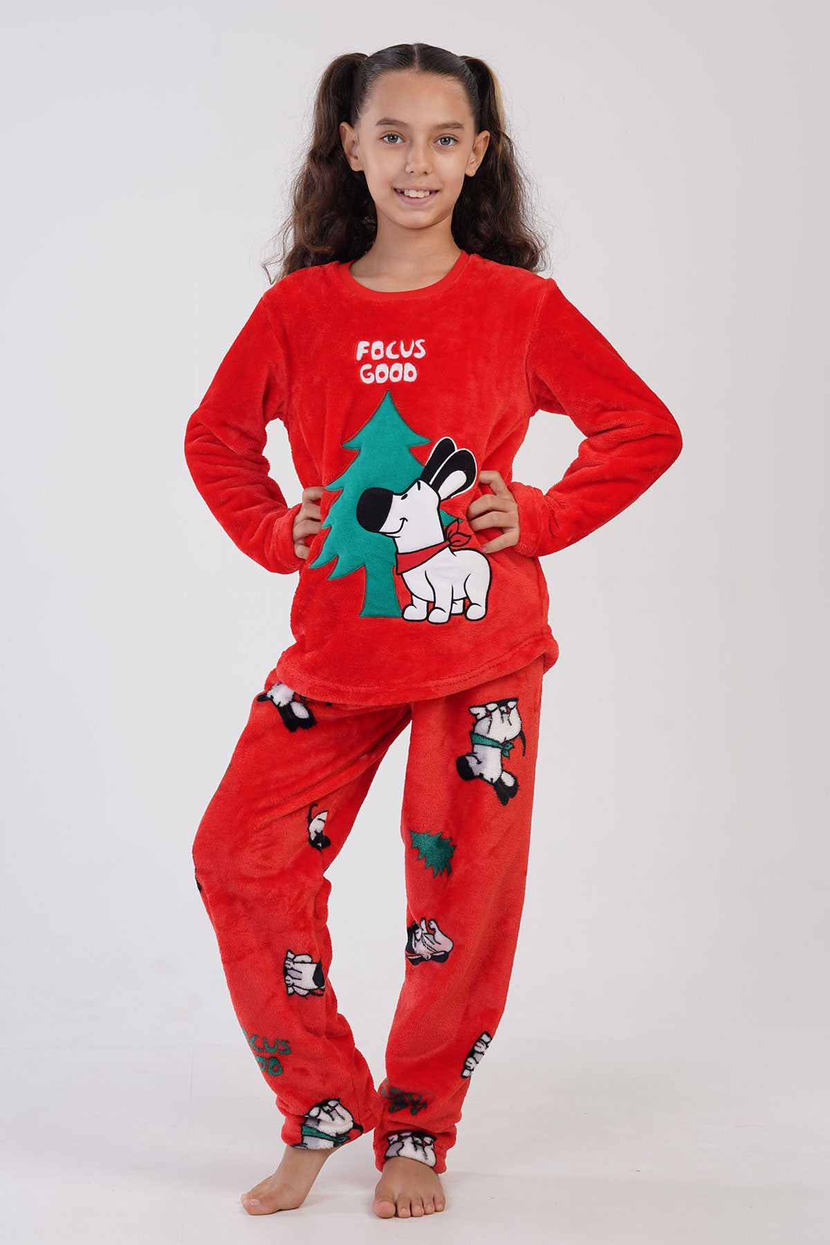 Kids' Girl Soft Fleece Focus Good Pyjama Set