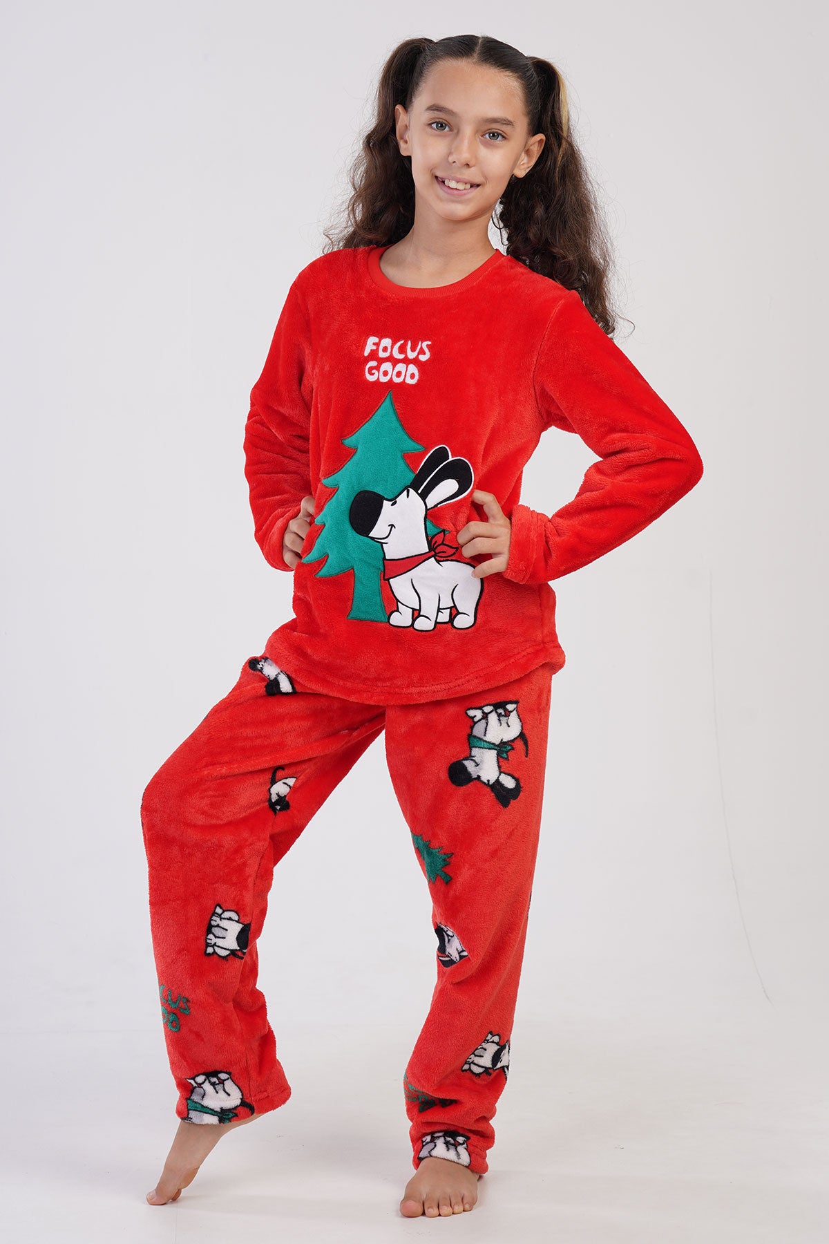 Kids' Girl Soft Fleece Focus Good Pyjama Set