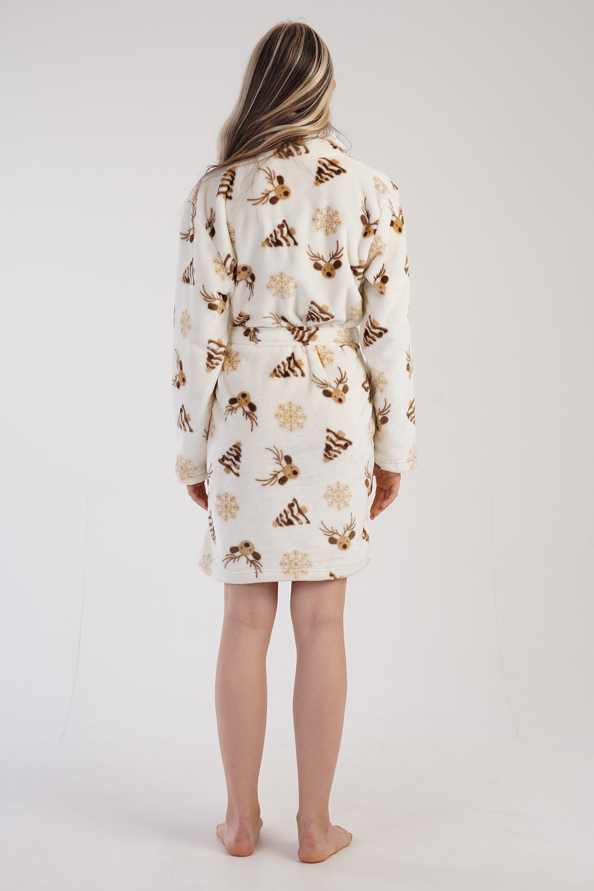 KADIN SOFT SAL YAKA UZUN KOL KISA CEPLI SABAHLIK