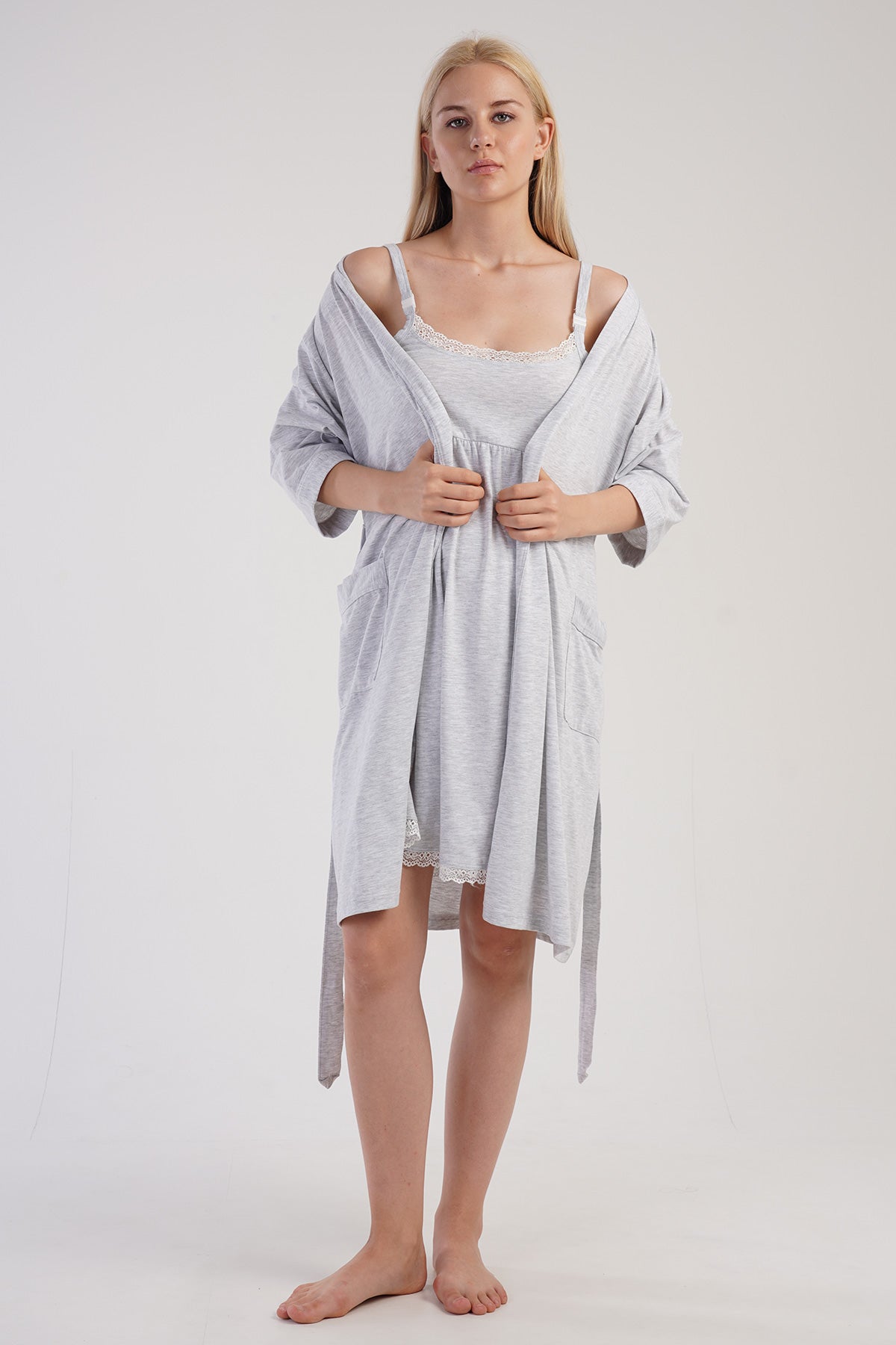 Woman Supreme Helly Pregnant Dressing Gown Set
