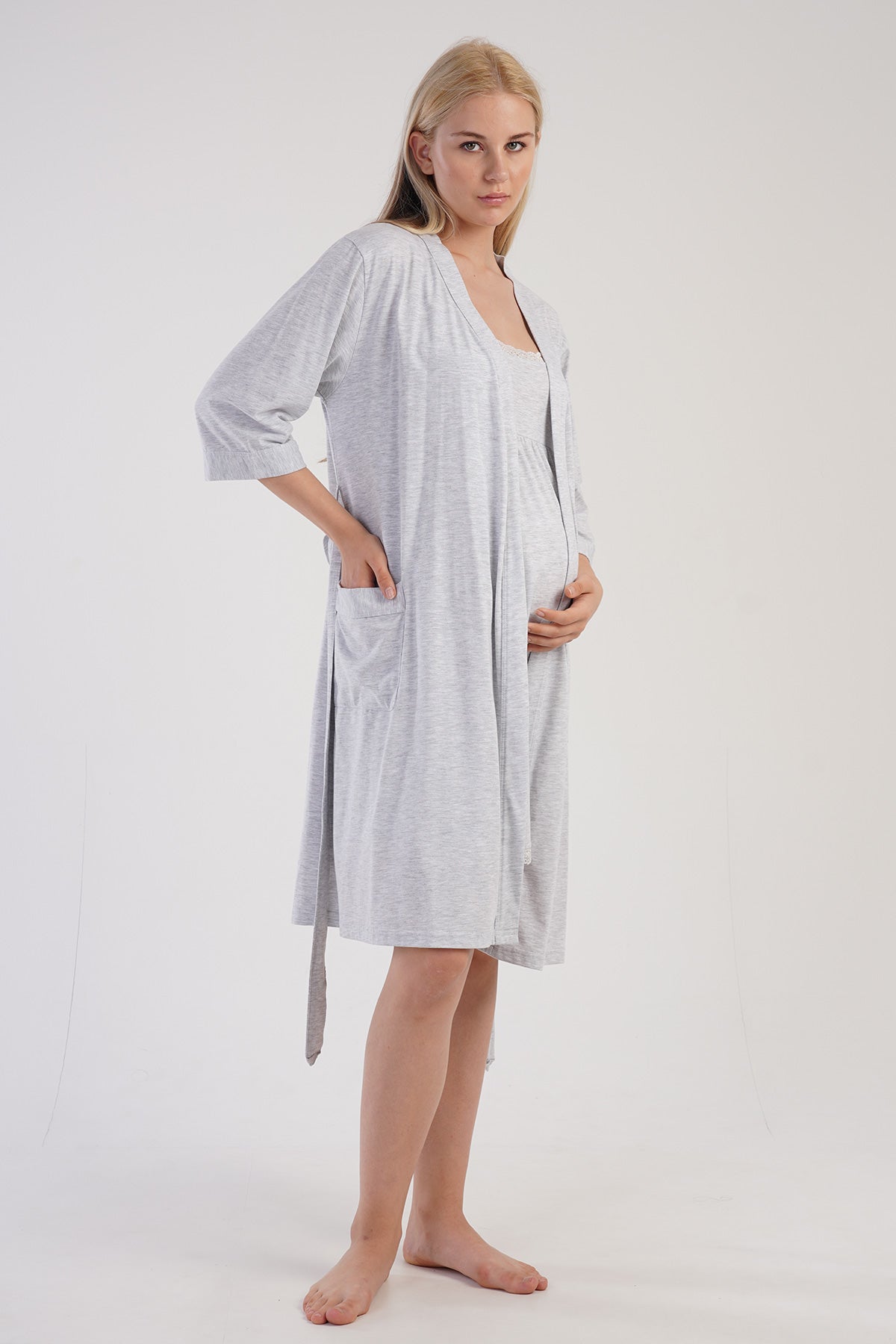 Woman Supreme Helly Pregnant Dressing Gown Set