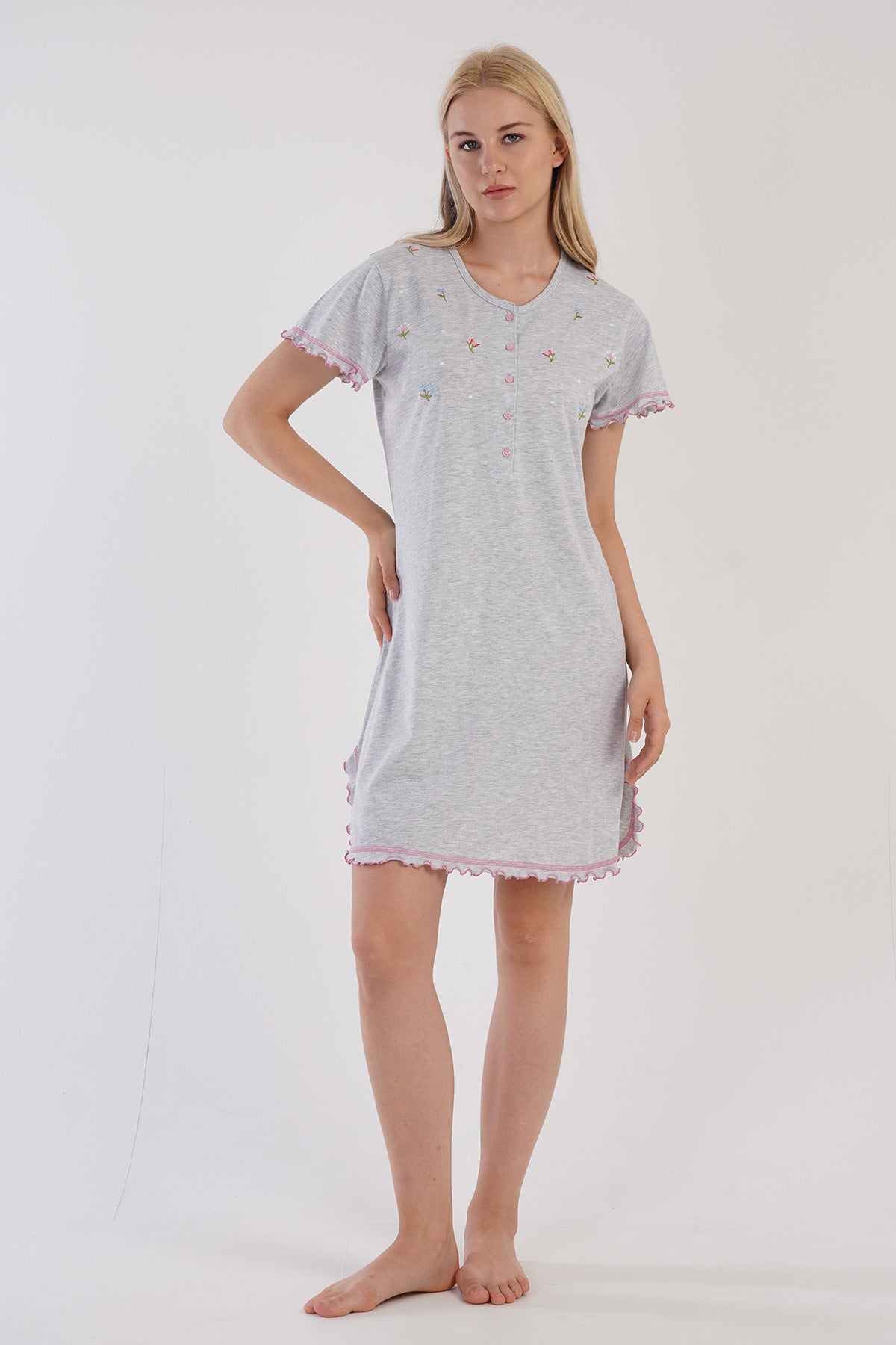 KADIN P.SUPREM PATLI KISA KOL ETEGI OVAL BIBILALI TUNIK