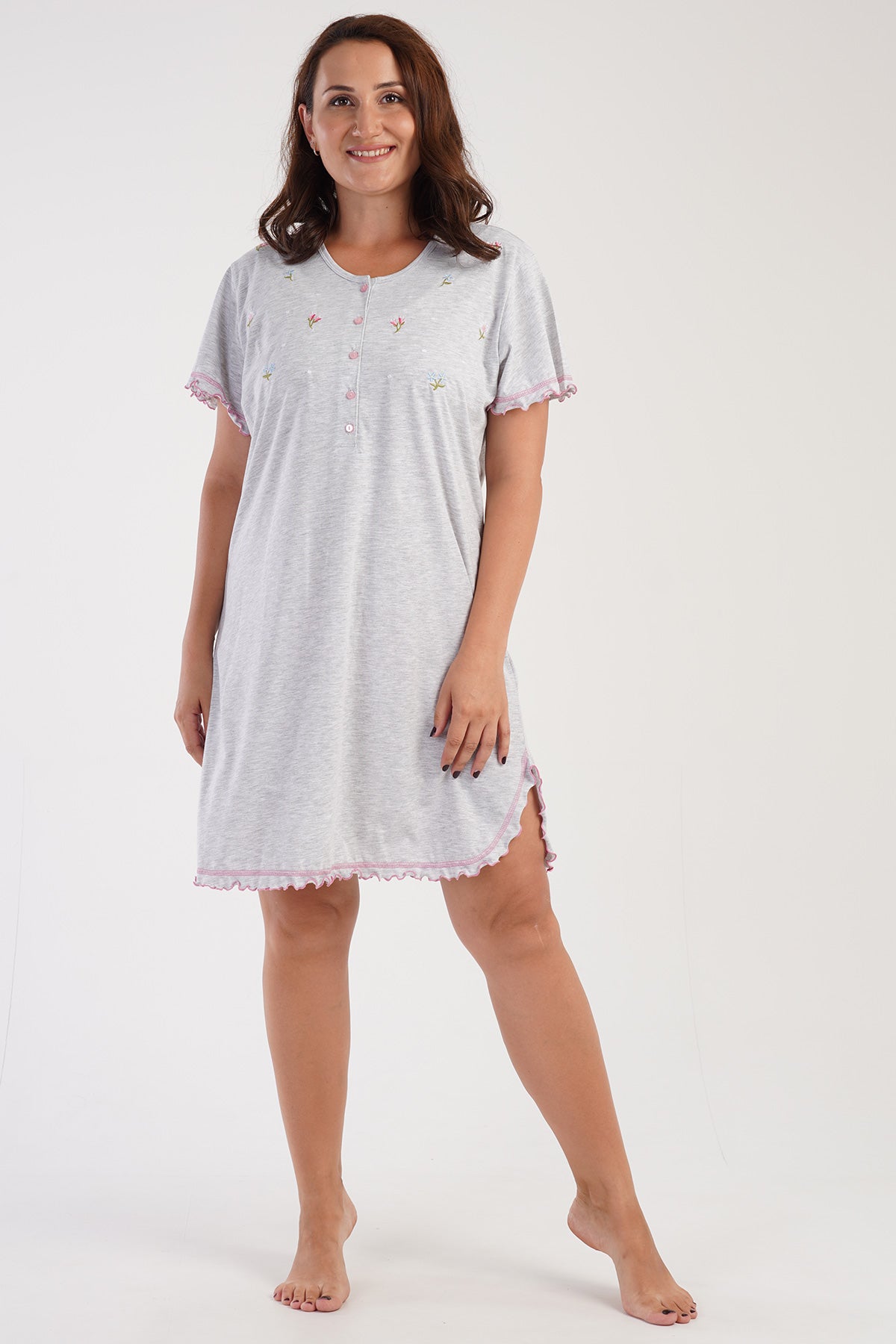 KADIN P.SUPREM XXL PATLI KISA KOL ETEGI OVAL BIBILALI TUNIK